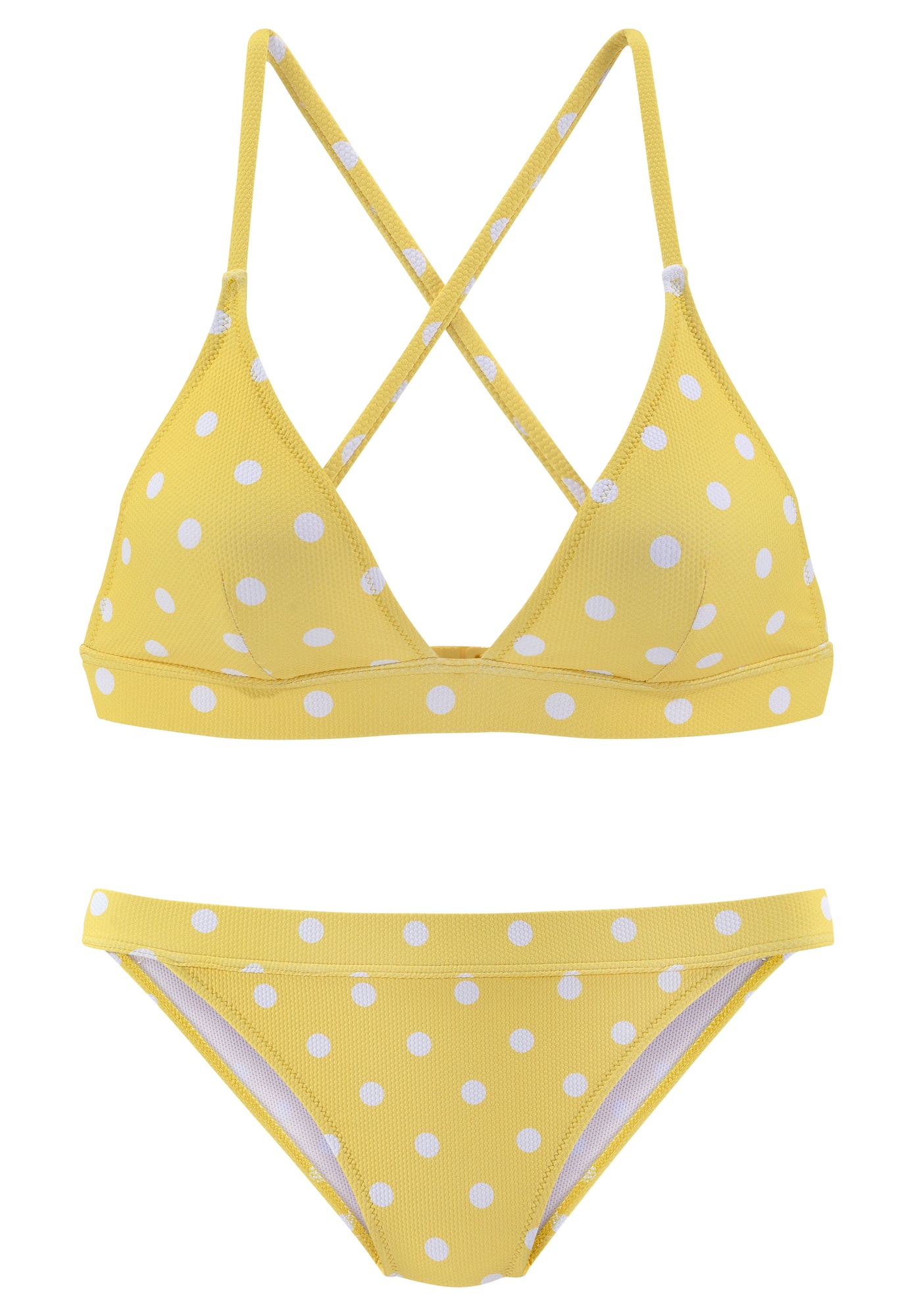 LASCANA Bikini  sárga / fehér