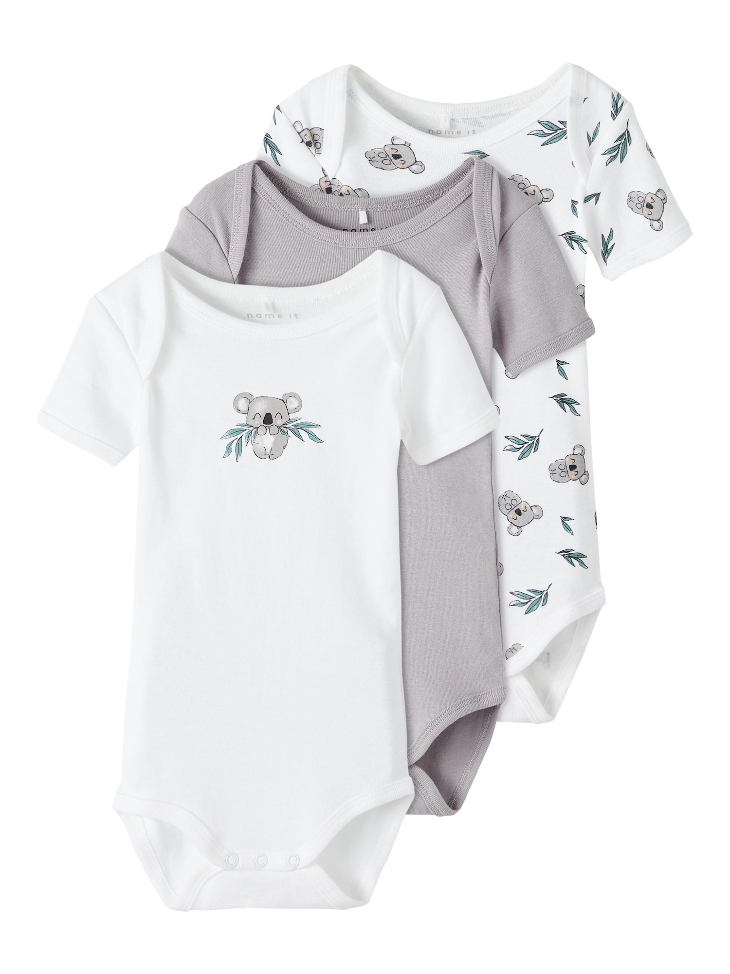 NAME IT Kezeslábas 'SILVER KOALA'  szürke / fehér / smaragd