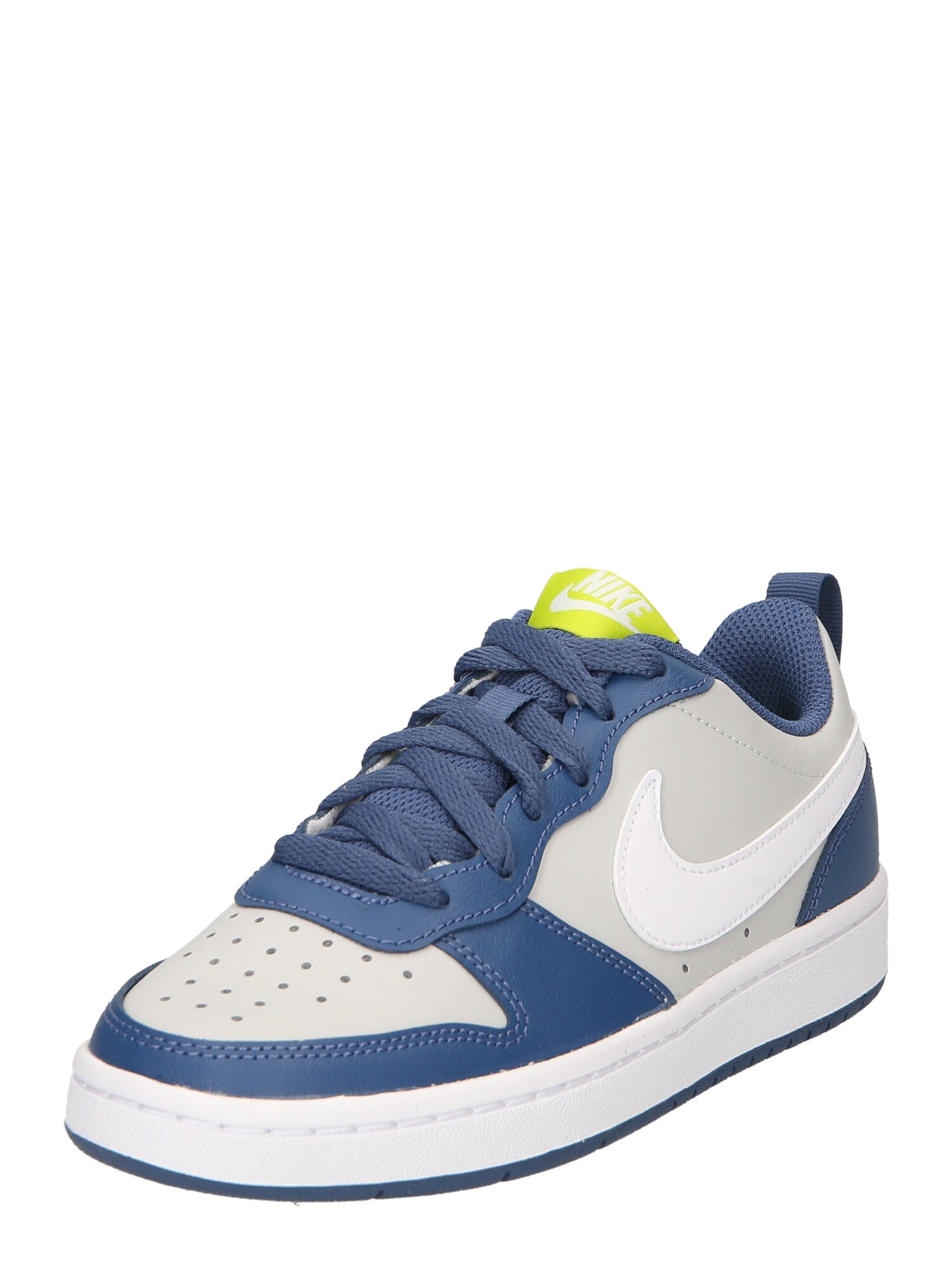 Nike Sportswear Sportcipő 'Court Borough 2'  szürke / fehér / kék / neonsárga
