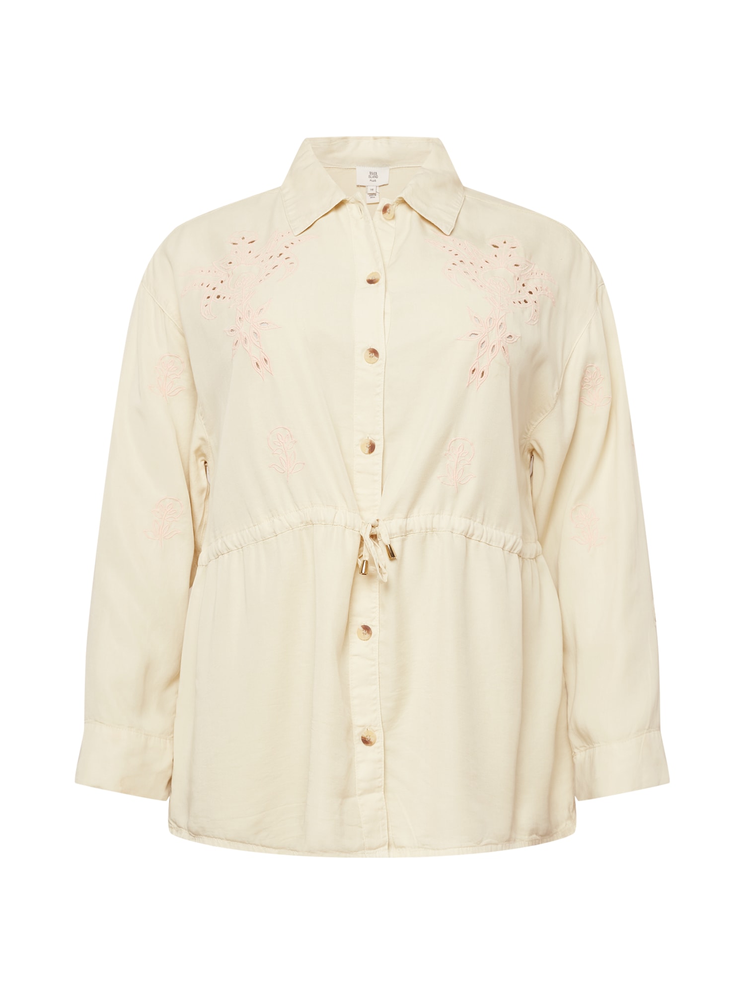 River Island Plus Blúz  krém / világos-rózsaszín