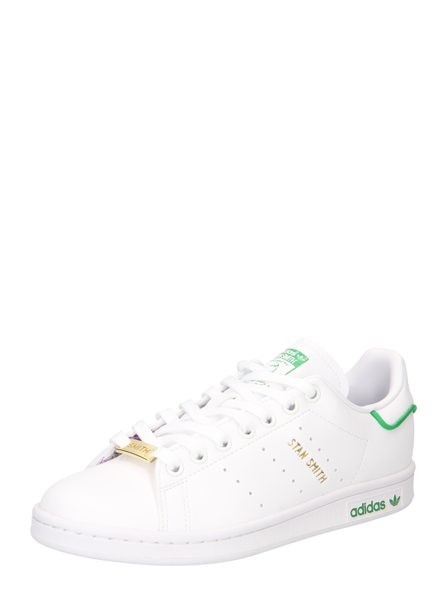 ADIDAS ORIGINALS Rövid szárú edzőcipők 'Stan Smith'  fehér / zöld / arany