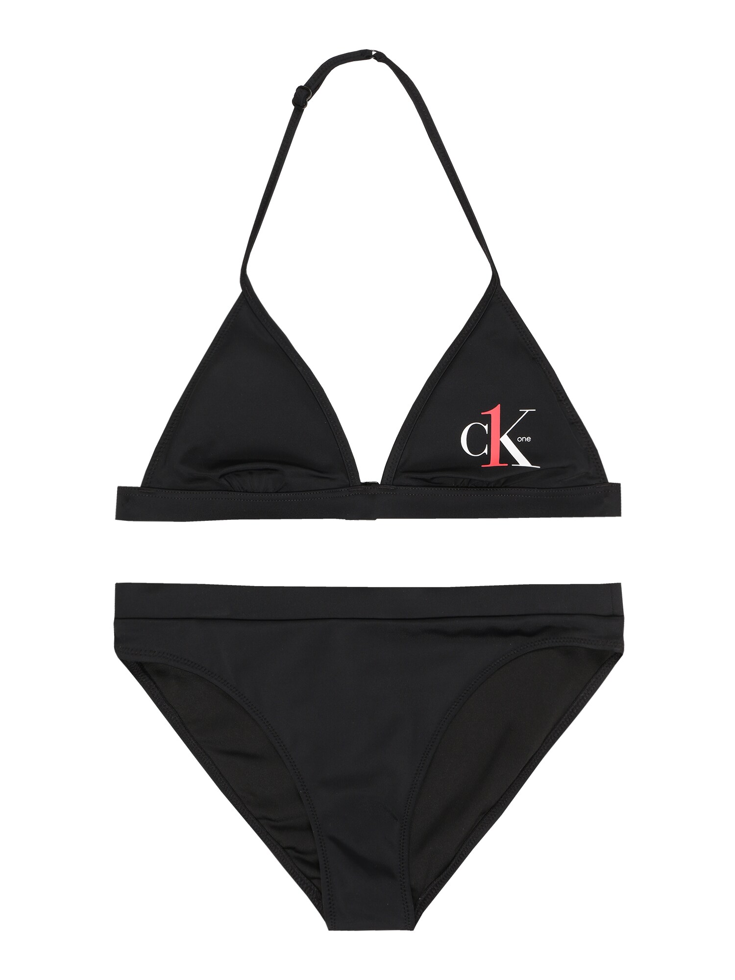 Calvin Klein Swimwear Bikini  fekete / fehér / világospiros