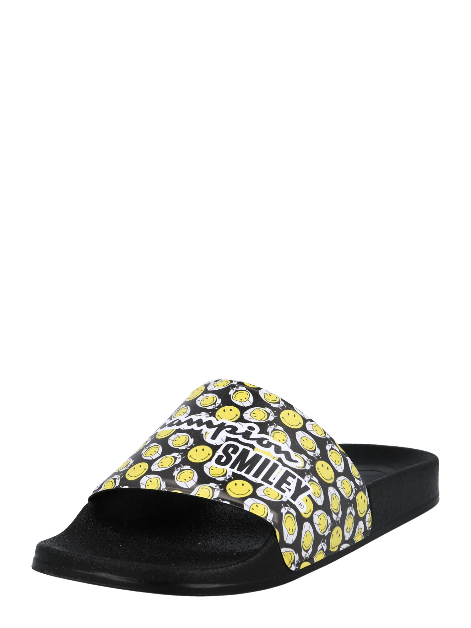 Champion Authentic Athletic Apparel Papucs 'Champion x Smiley'  fekete