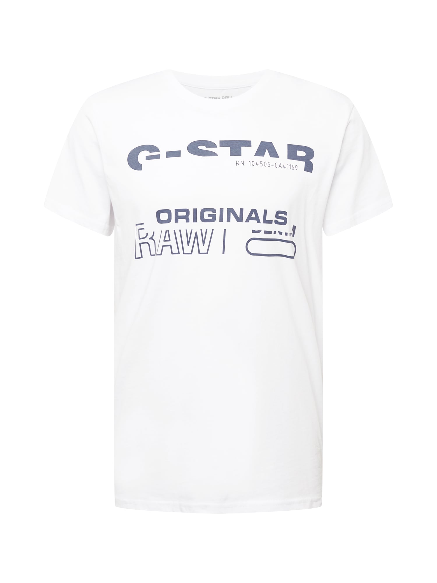 G-Star RAW Póló  fehér / tengerészkék