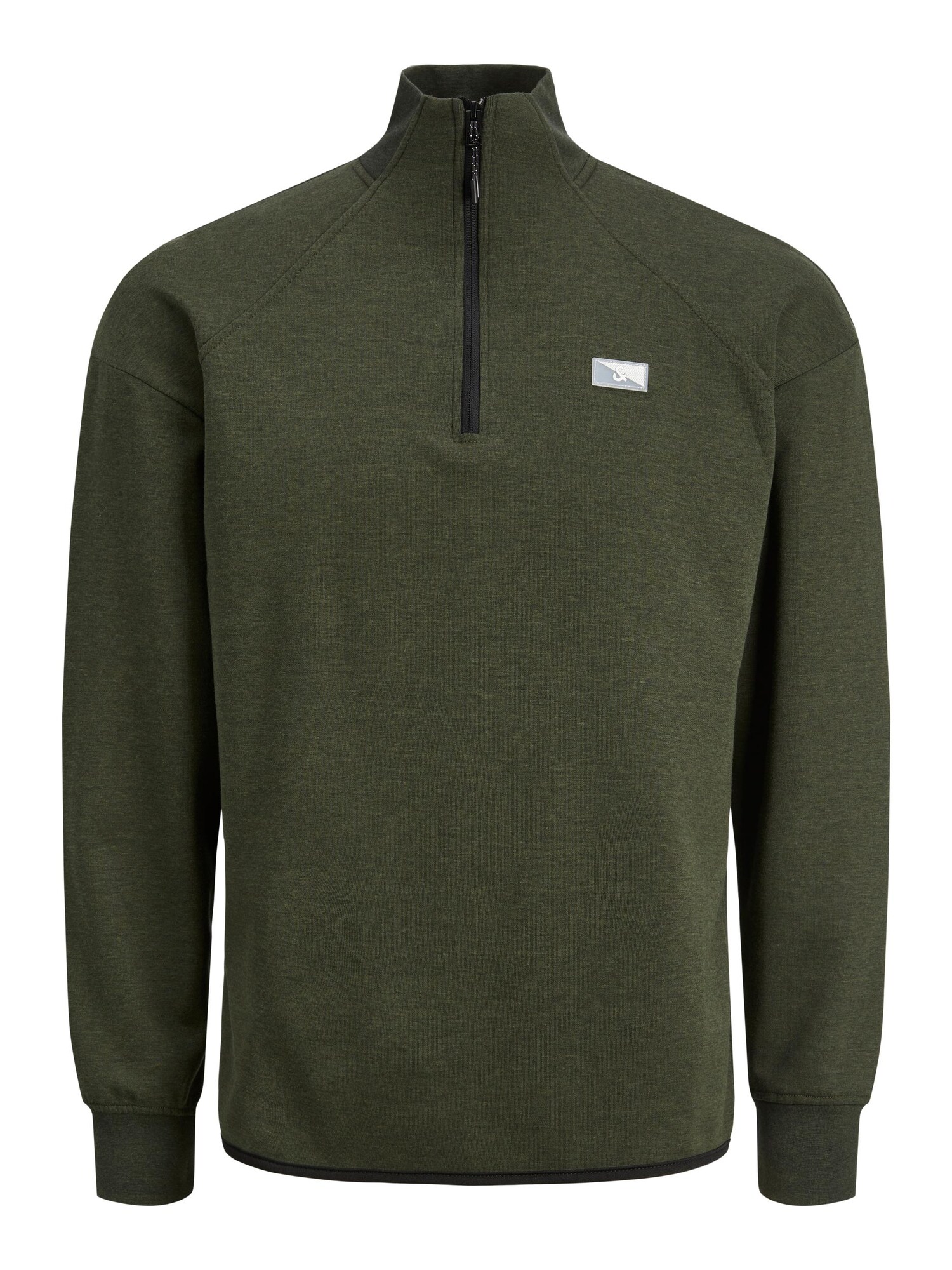 JACK & JONES Tréning póló  sötétzöld / fehér