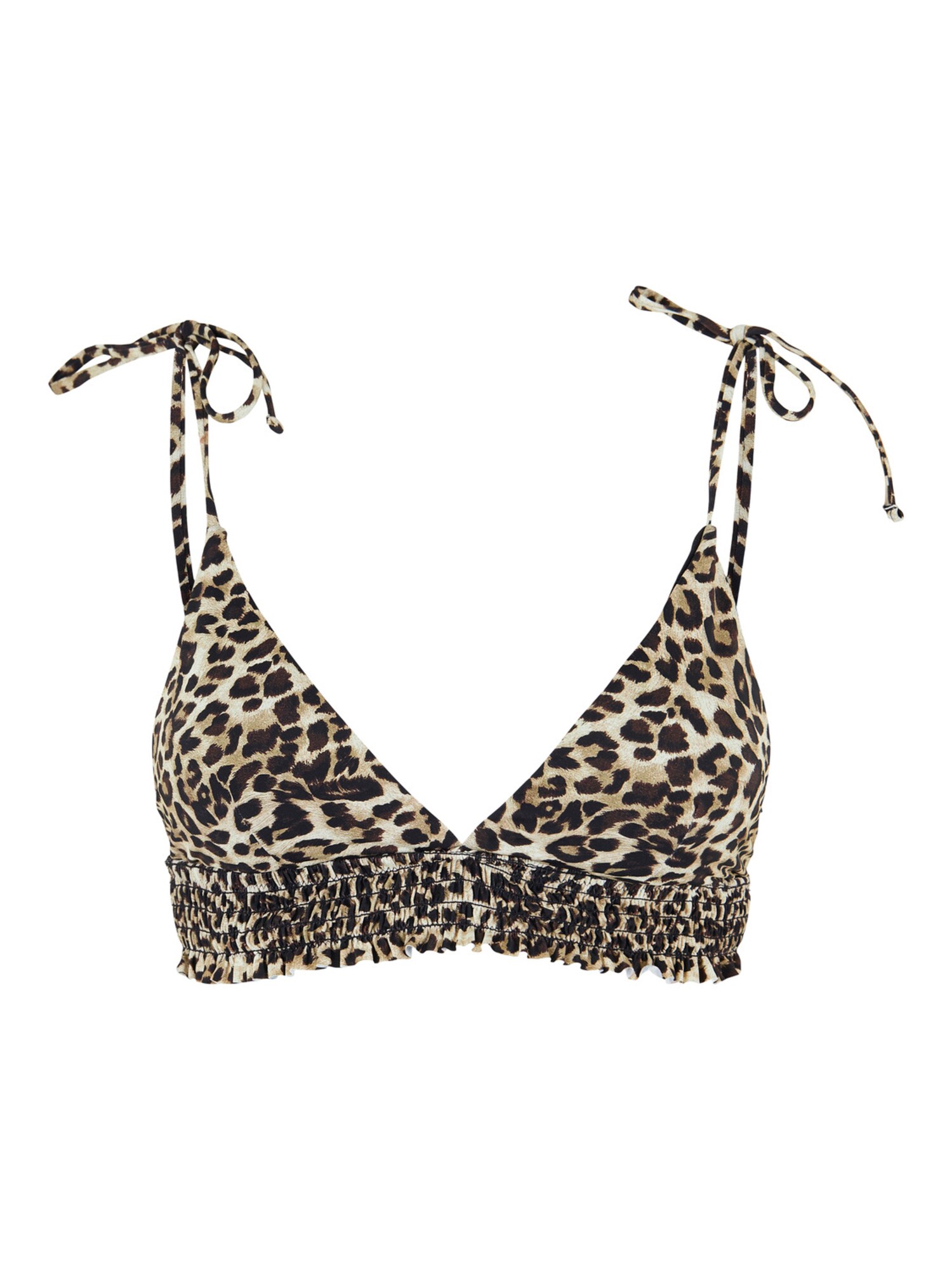 PIECES Bikini felső 'Veronica'  fekete / barna / bézs