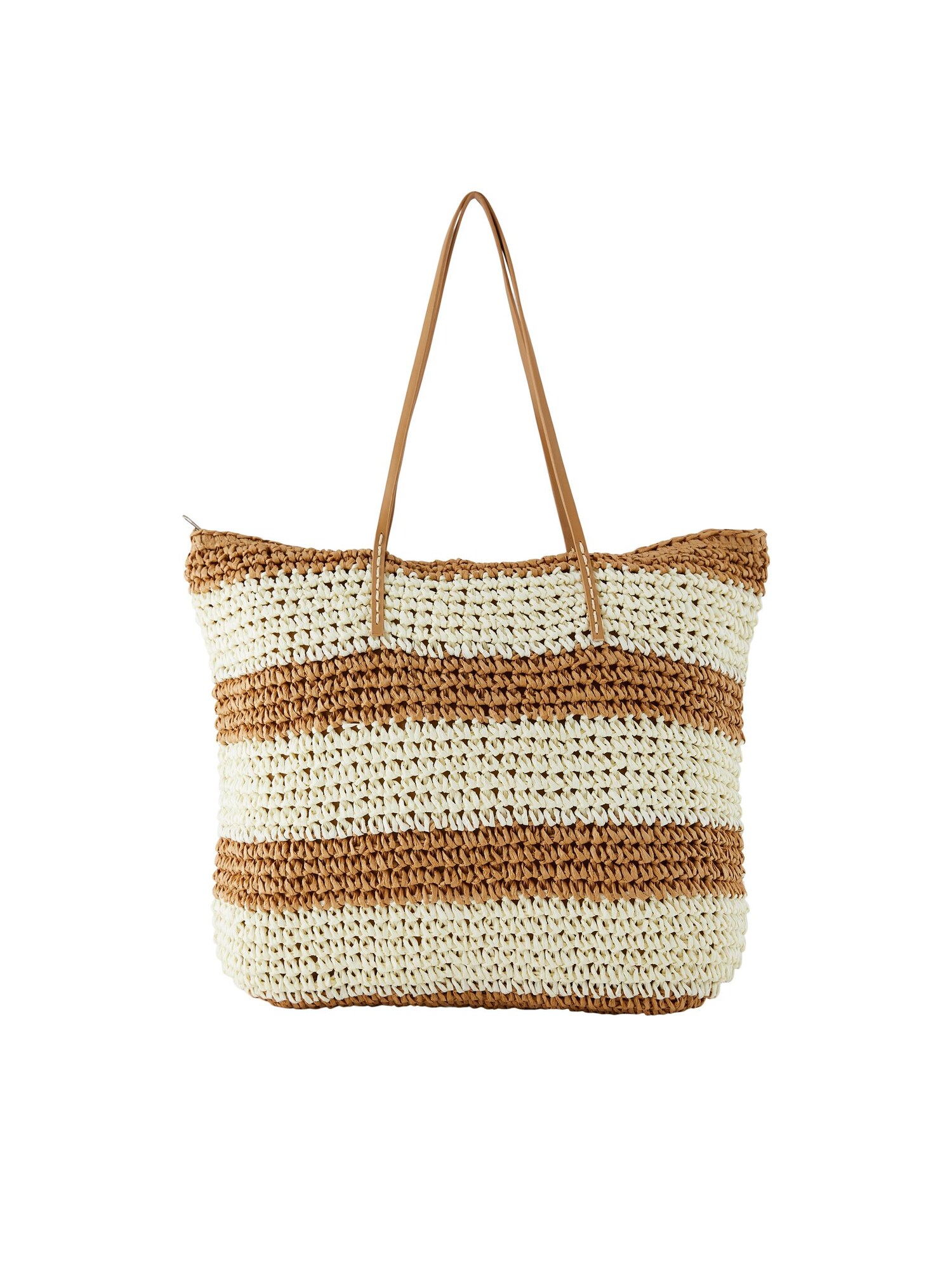 PIECES Shopper táska 'Viola'  barna / fehér