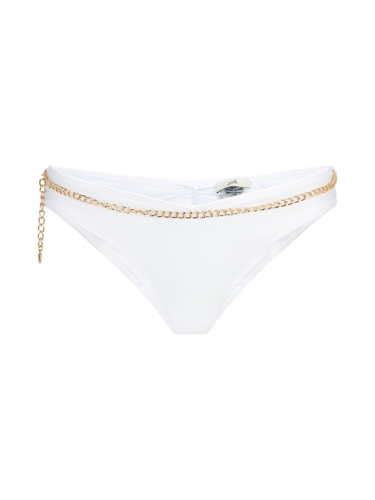 River Island Bikini nadrágok 'CHAIN BELT'  fehér / arany