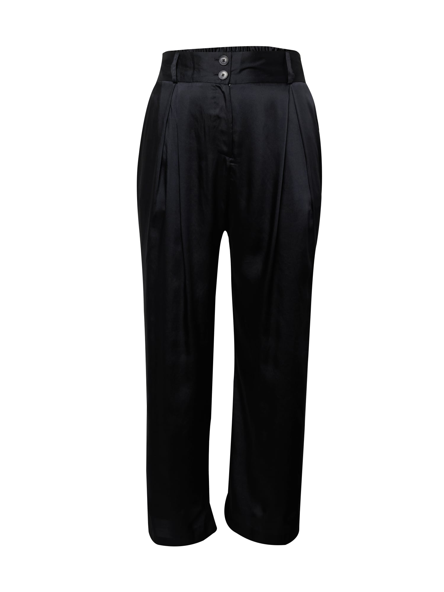 River Island Plus Élére vasalt nadrágok  fekete