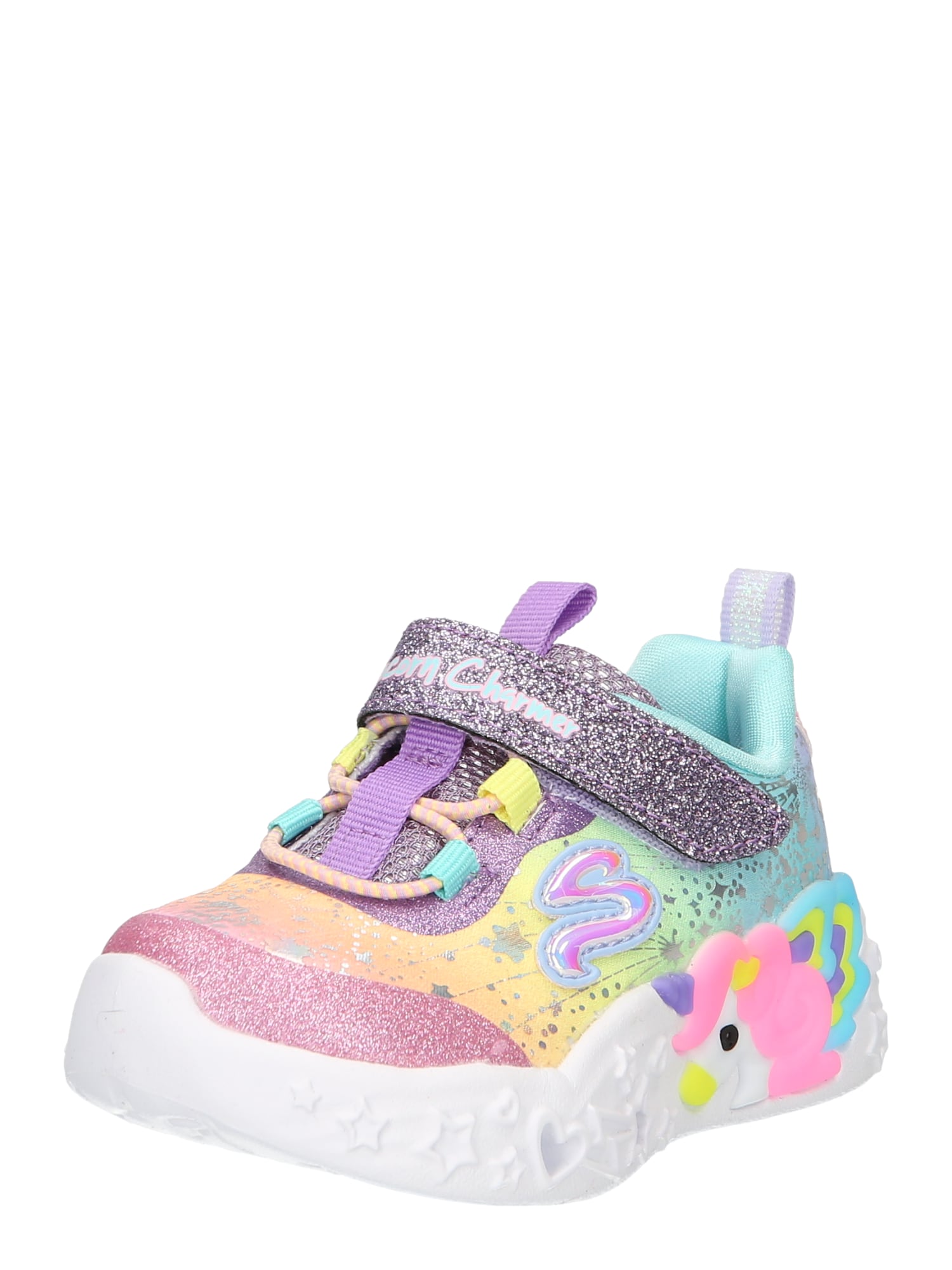 SKECHERS Sportcipő 'UNICORN CHARMER'  lila / világos-rózsaszín / vízszín / pasztellsárga