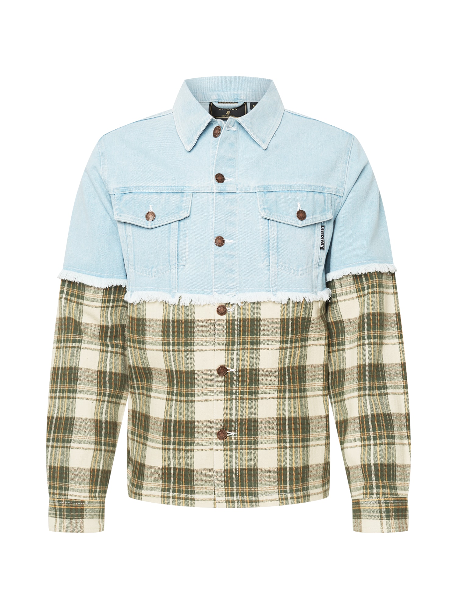 SikSilk Átmeneti dzseki  kék farmer / zöld / bézs / narancs