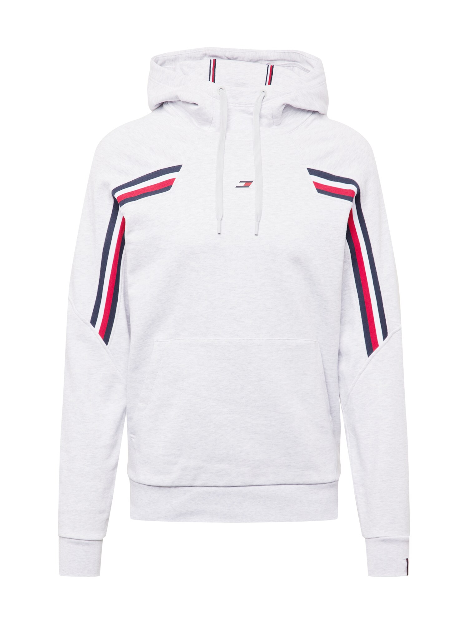 TOMMY HILFIGER Tréning póló  piros / tengerészkék / fehér / szürke melír