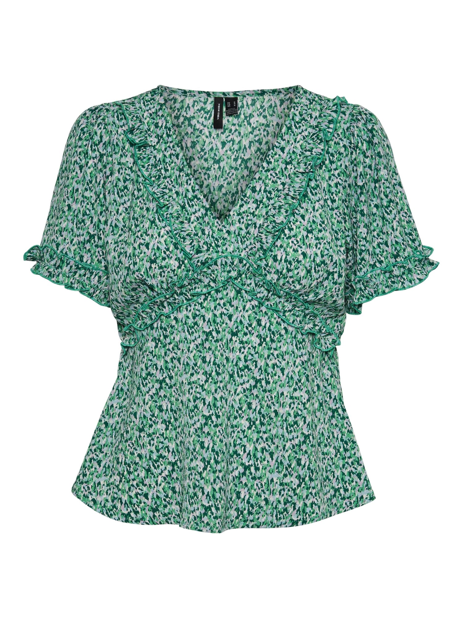 VERO MODA Póló 'Splash'  zöld / menta / sötétzöld / fehér