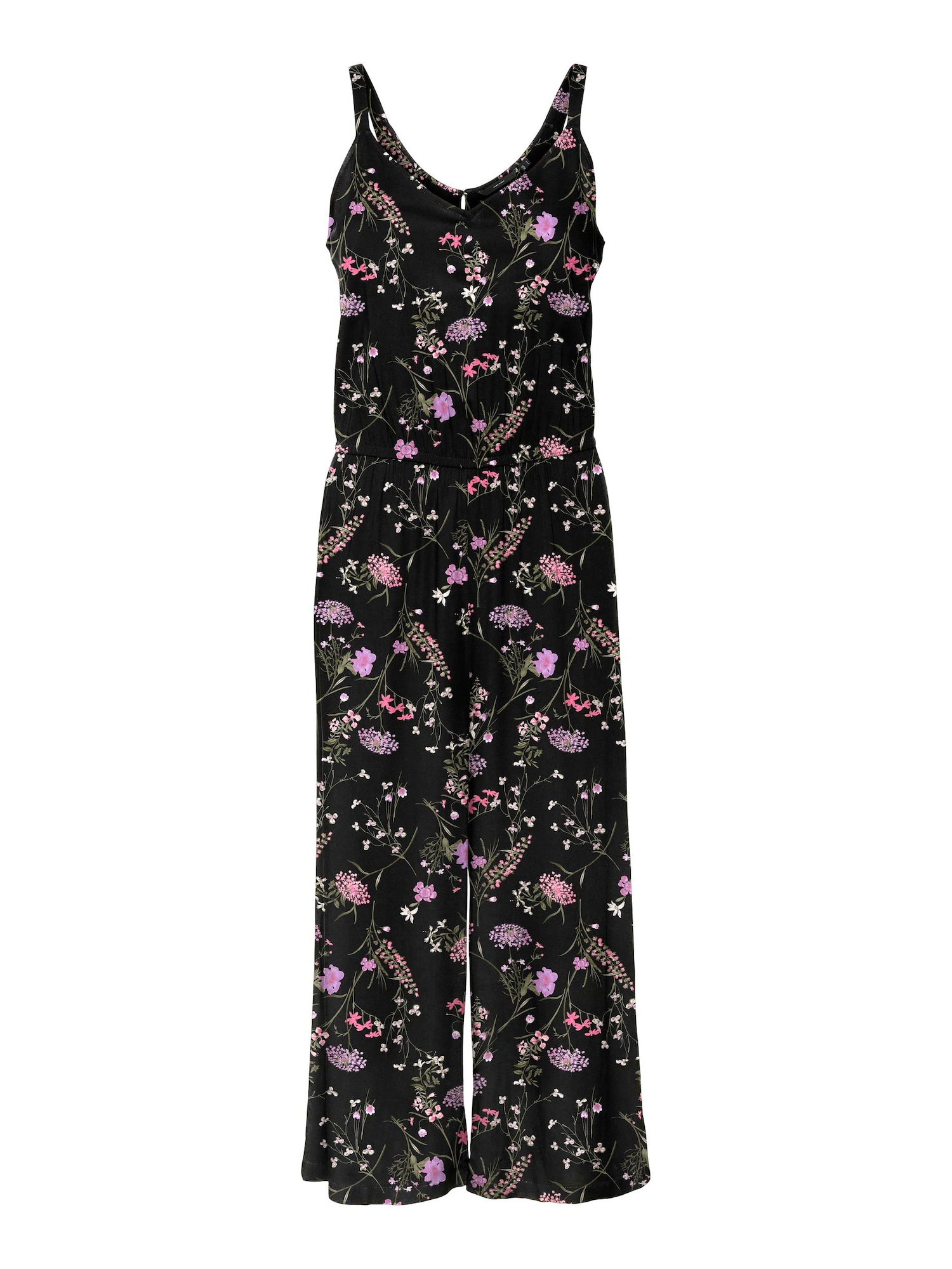 Vero Moda Curve Kezeslábas 'Easy'  fekete / fukszia / világoslila / olíva / fehér