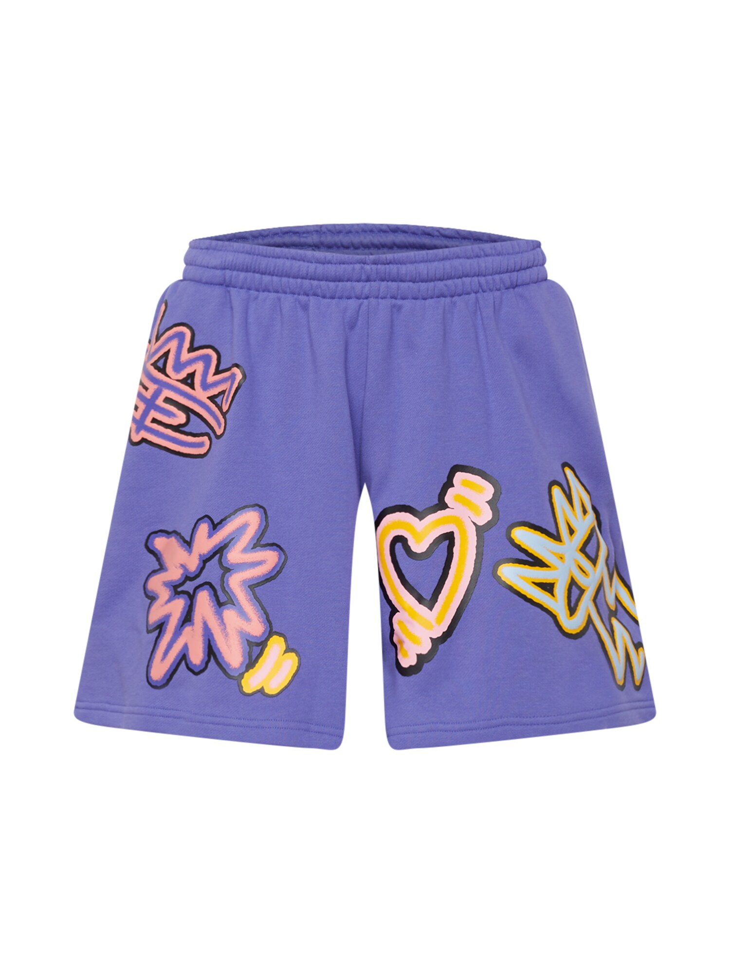 ADIDAS ORIGINALS Nadrág 'LOVE UNITES'  sötétlila / fehér / rózsaszín / aranysárga