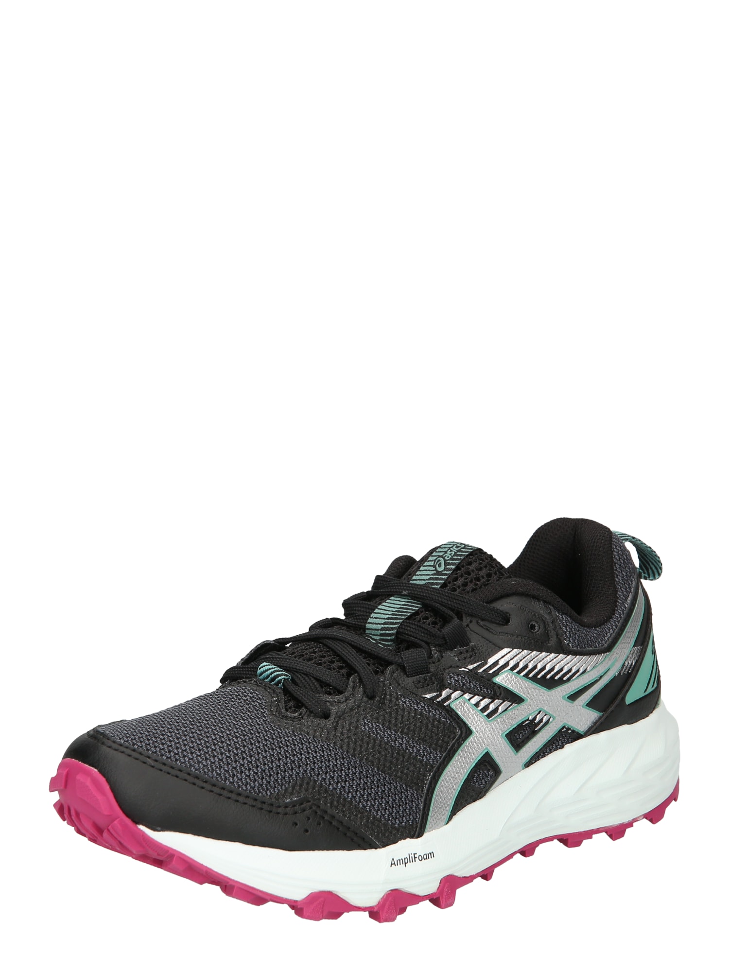 ASICS Futócipők 'GEL-SONOMA 6'  fekete / fehér / rózsaszín / sötétzöld