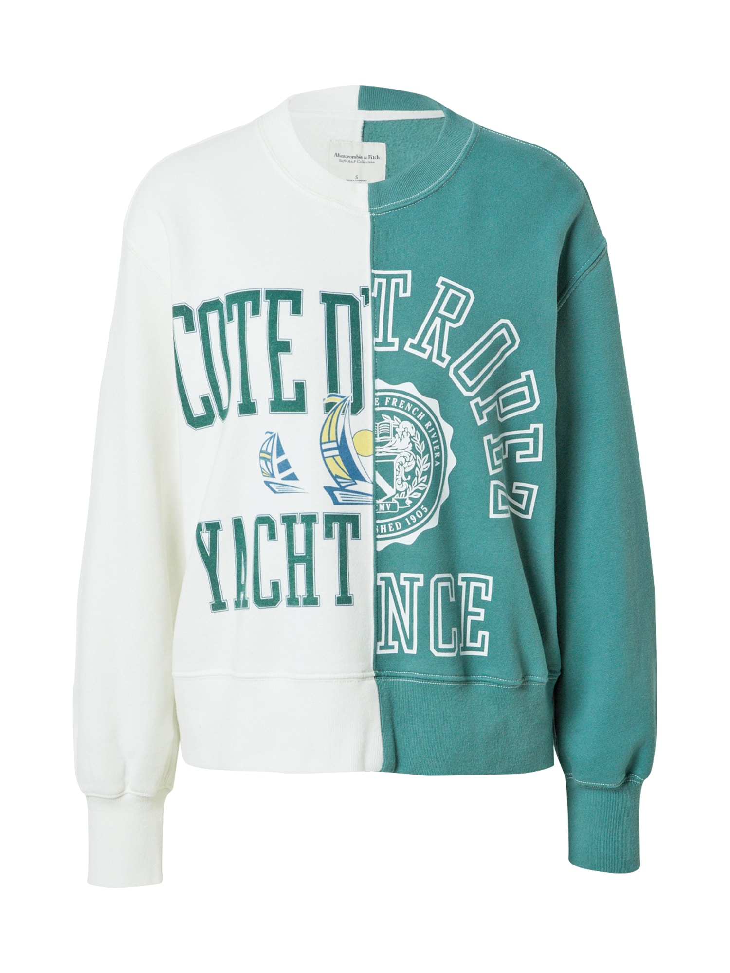 Abercrombie & Fitch Tréning póló  sárga / kék / smaragd / fehér