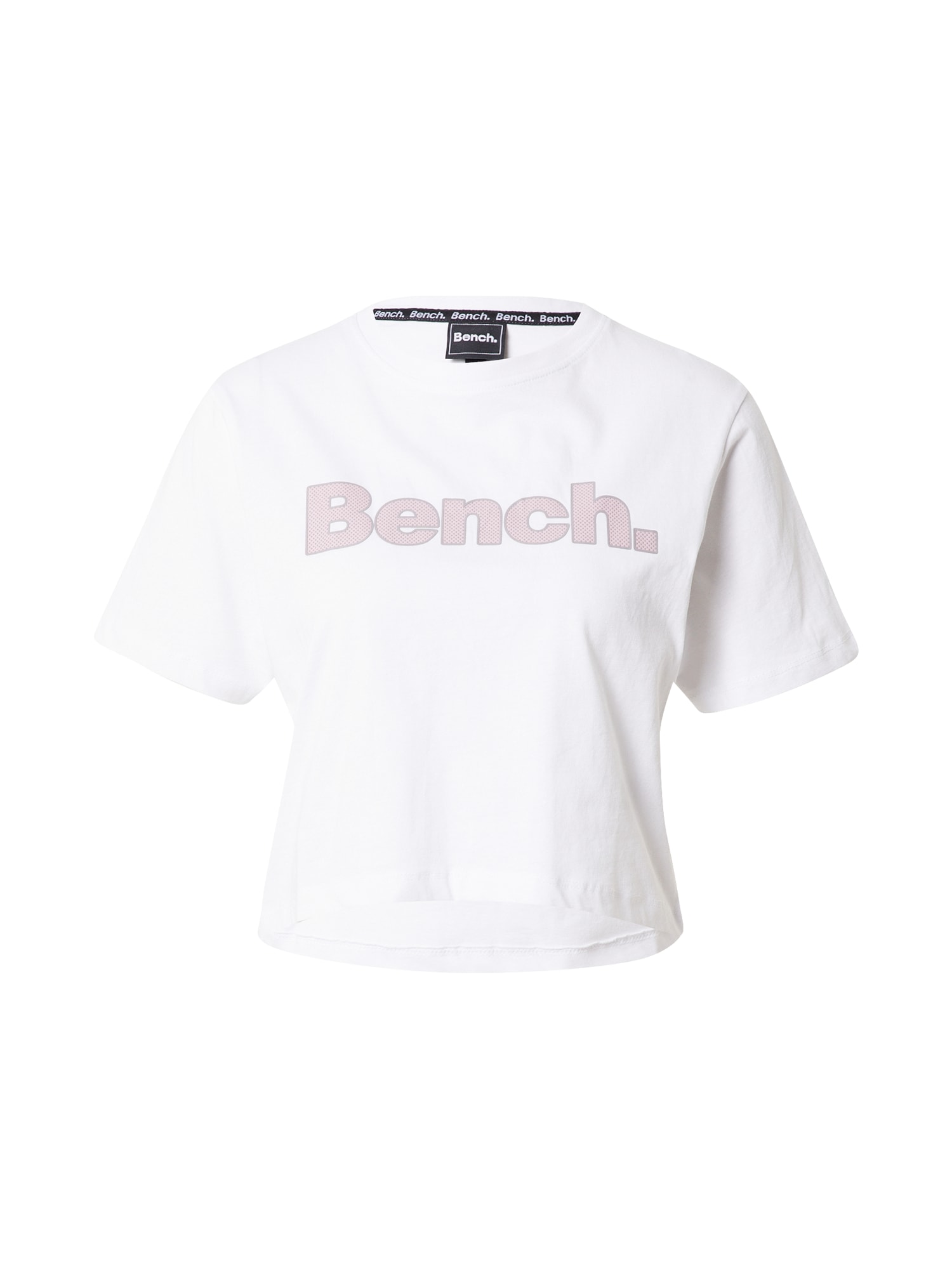 BENCH Póló 'KAY'  fehér / pasztell-rózsaszín / szürke