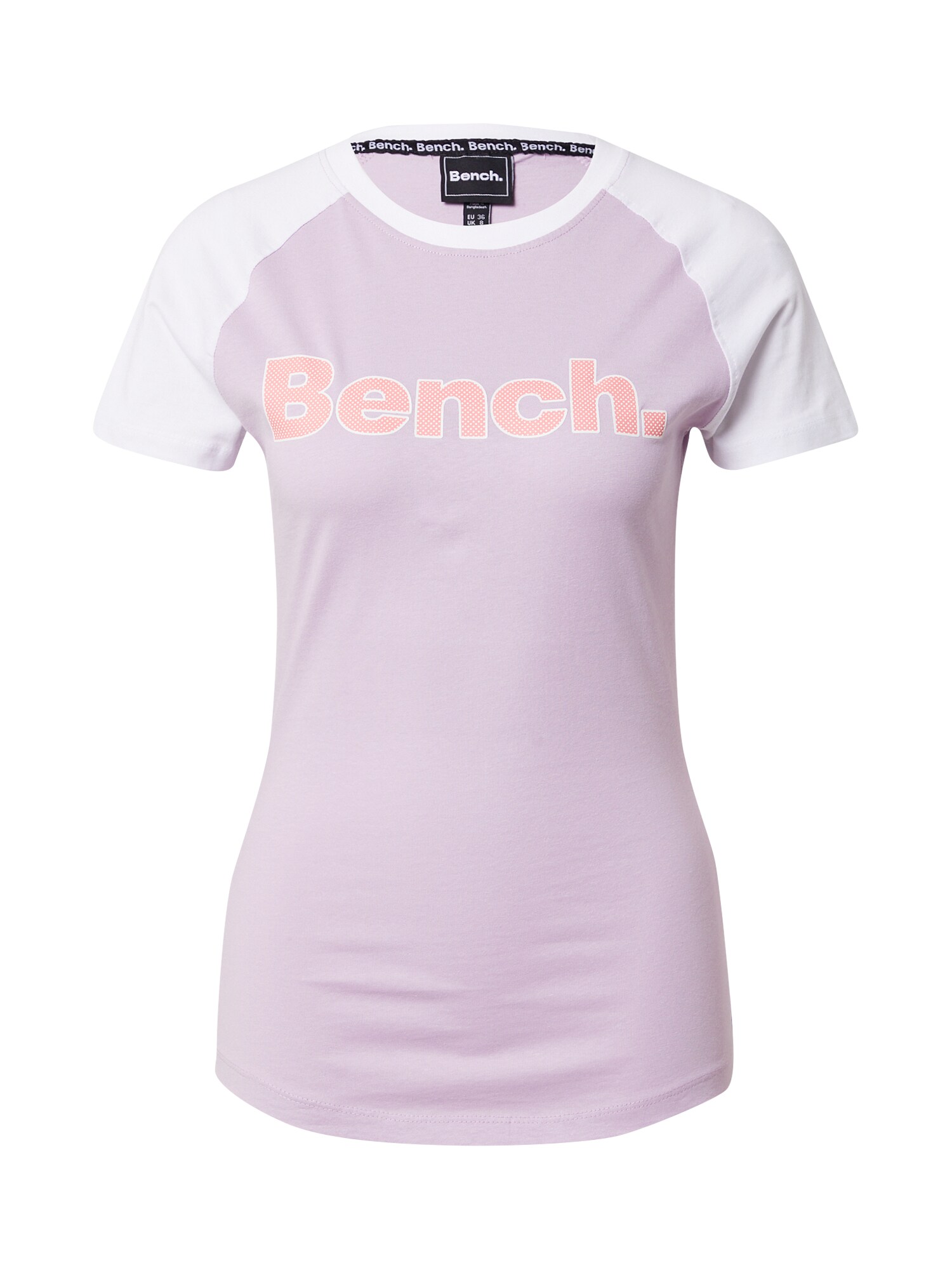 BENCH Póló 'TRINA'  pasztellila / fehér / lazac
