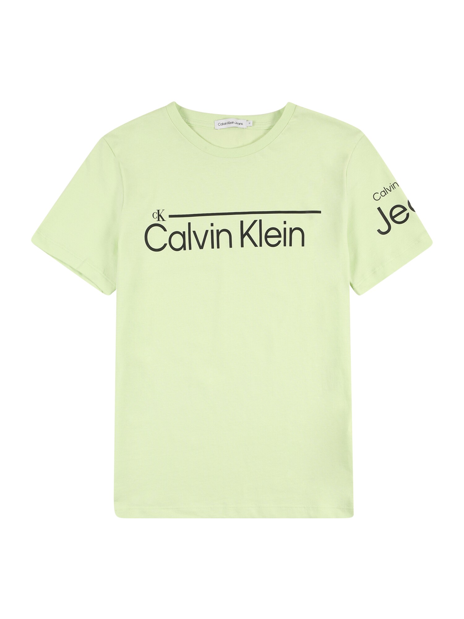 Calvin Klein Jeans Póló  világoszöld / fekete