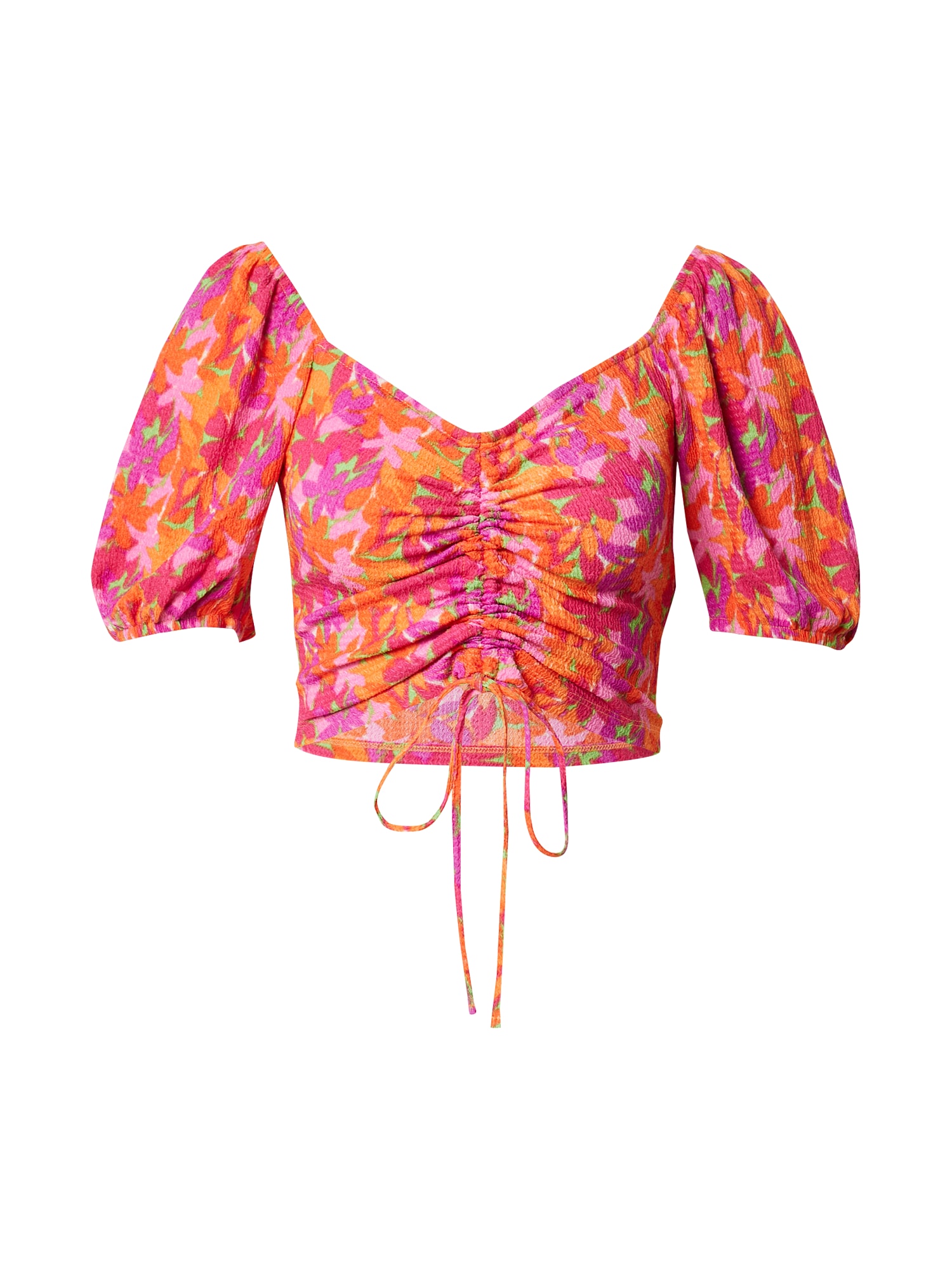 Gina Tricot Blúz 'Channa'  világoszöld / rózsaszín / fukszia / narancs