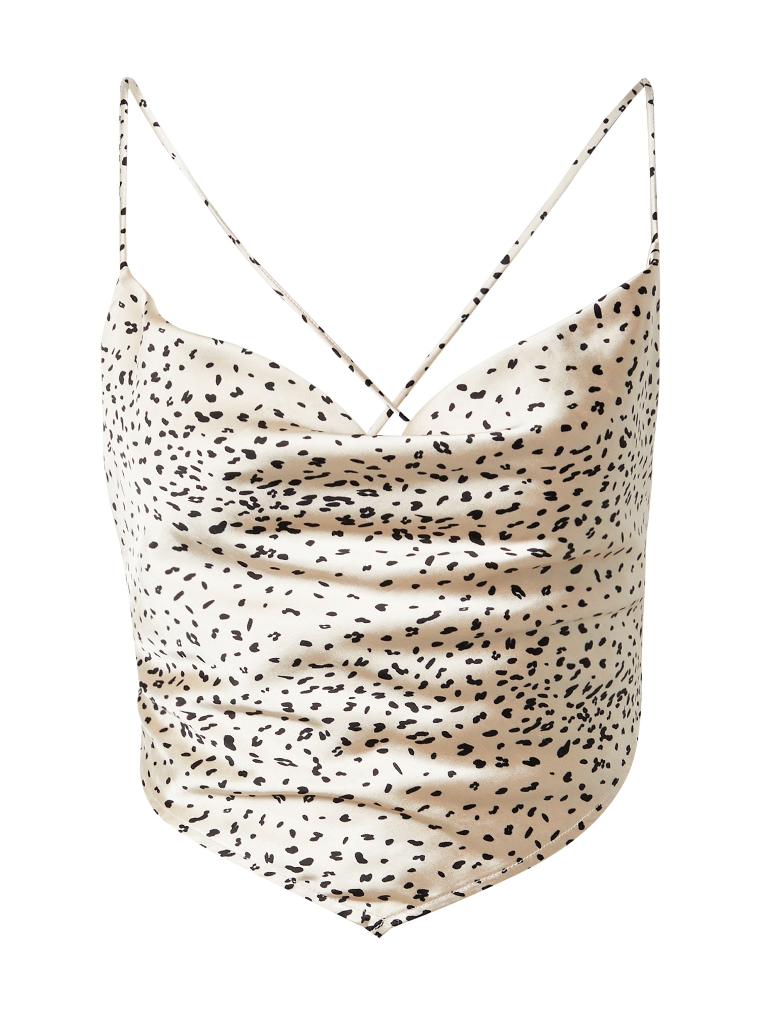 Gina Tricot Top  bézs / fekete