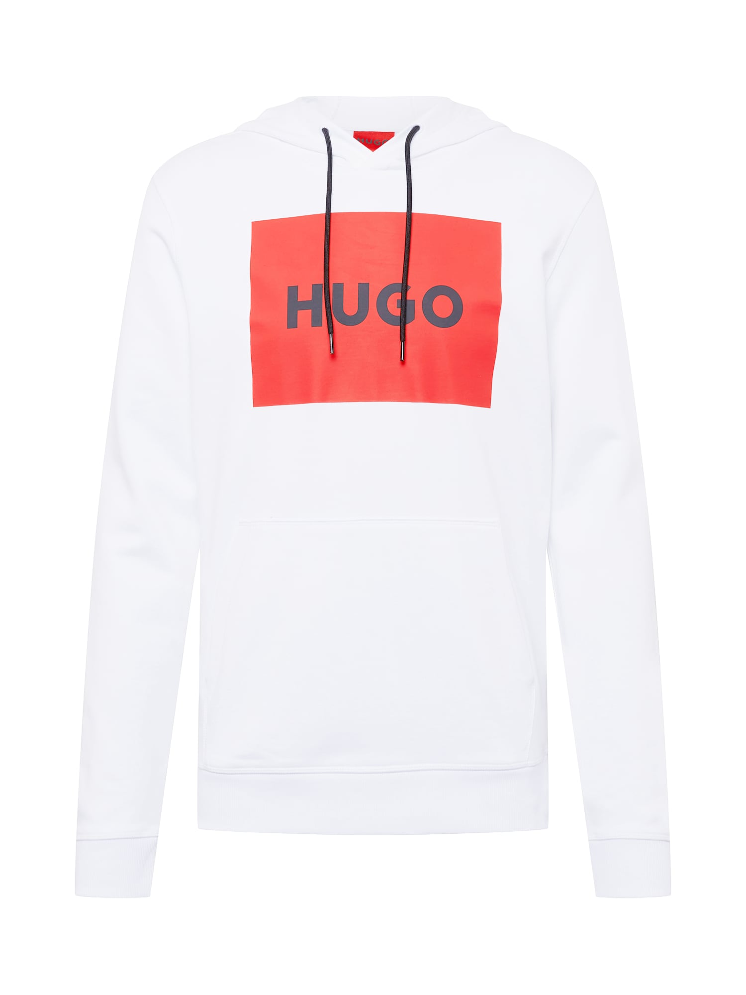 HUGO Tréning póló 'Duratschi'  fehér / fekete / sötét narancssárga