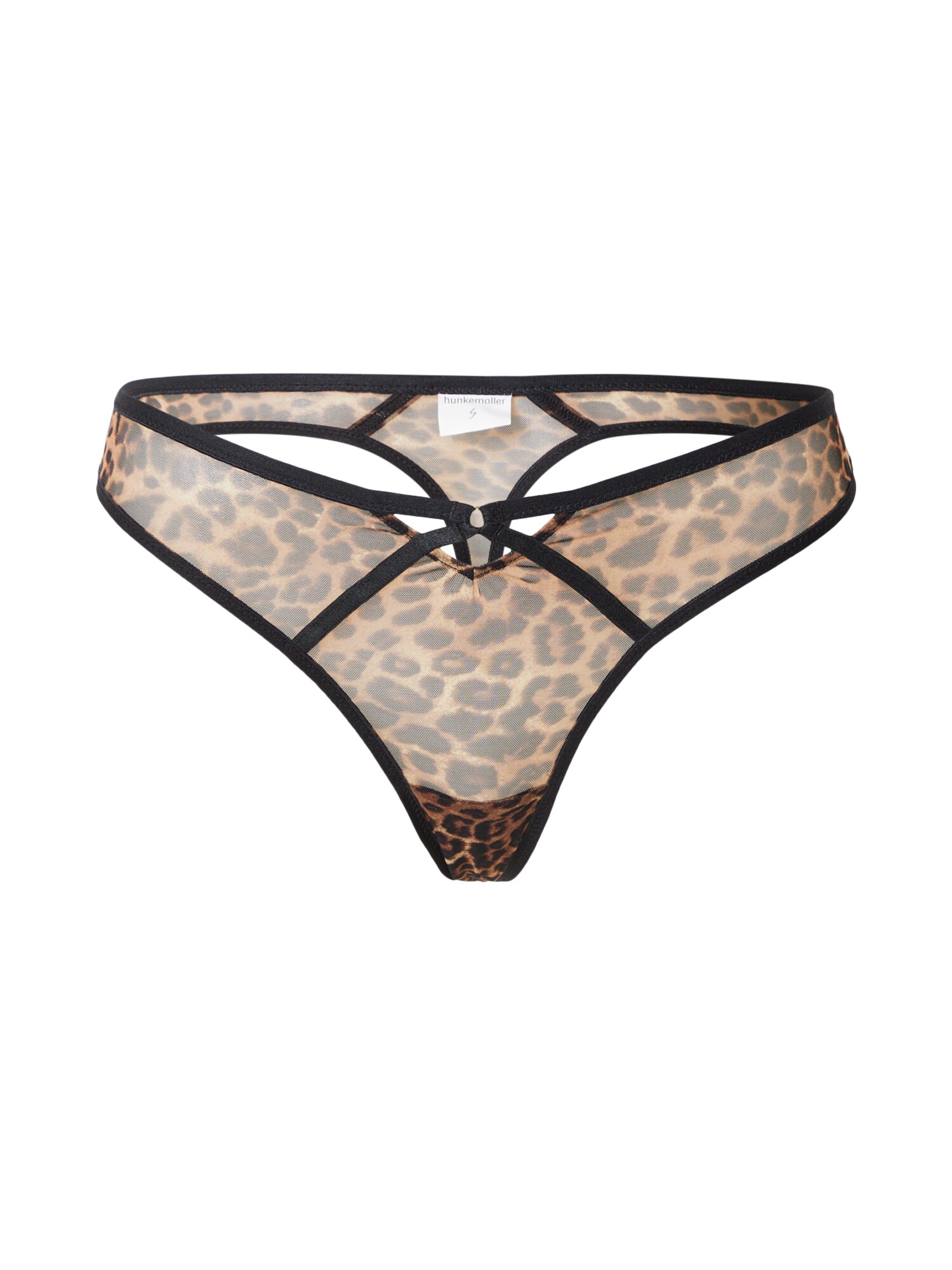 Hunkemöller String bugyik 'Rosie'  fekete / világosbarna / krém