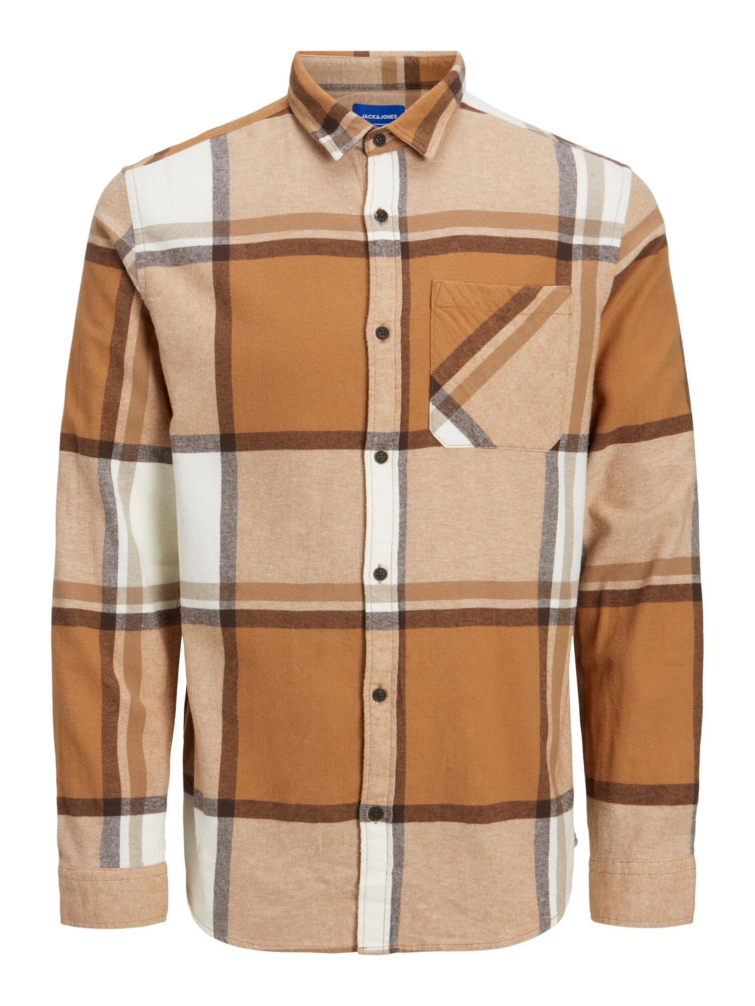 JACK & JONES Ing 'OWEN'  barna / fehér / barna melír / csokoládé