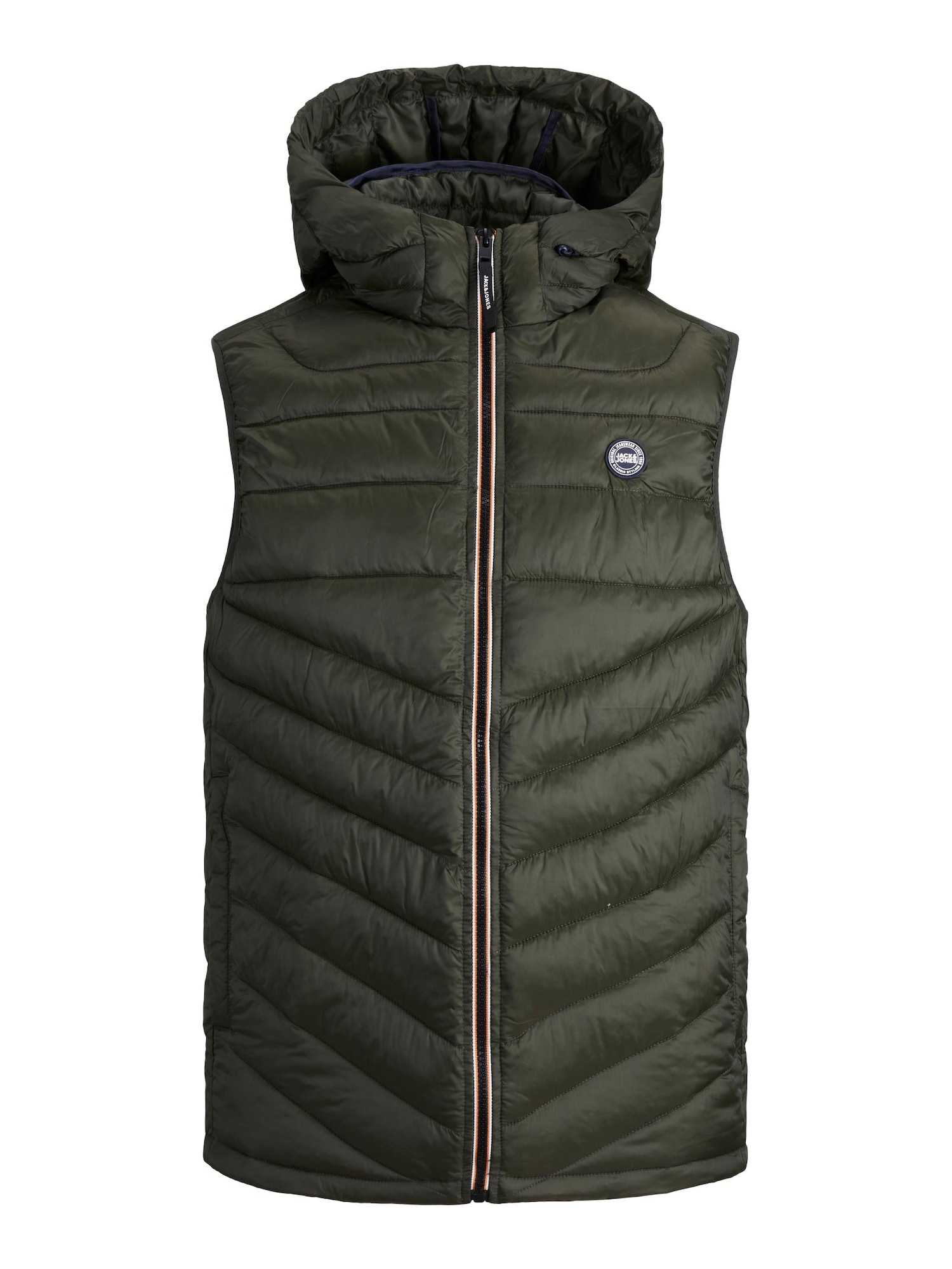 JACK & JONES Mellény 'Hero'  sötétzöld / fehér / tengerészkék