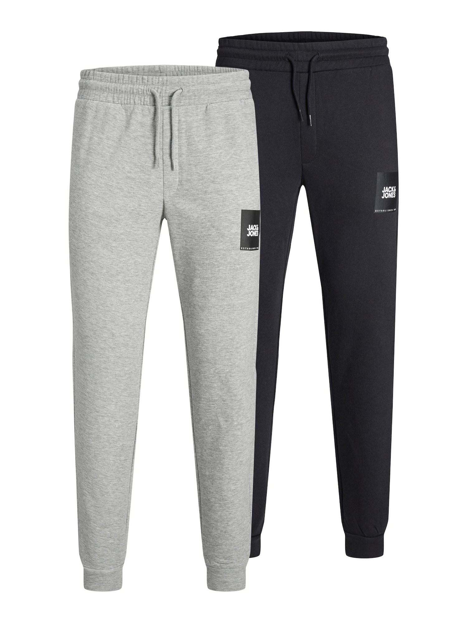 JACK & JONES Nadrág 'GORDON LOCK'  fekete / szürke