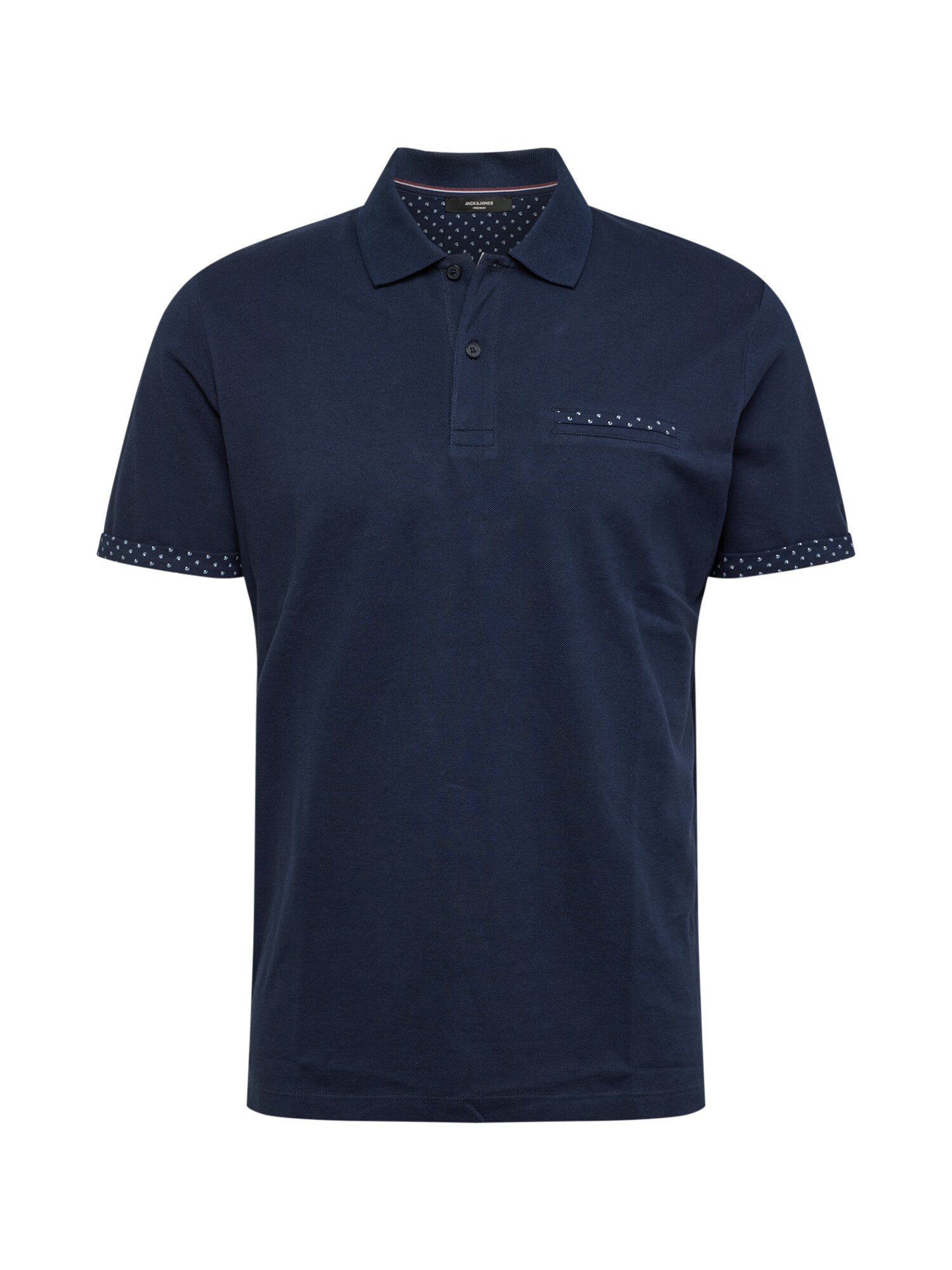 JACK & JONES Póló 'BLAMETZ'  tengerészkék / fehér