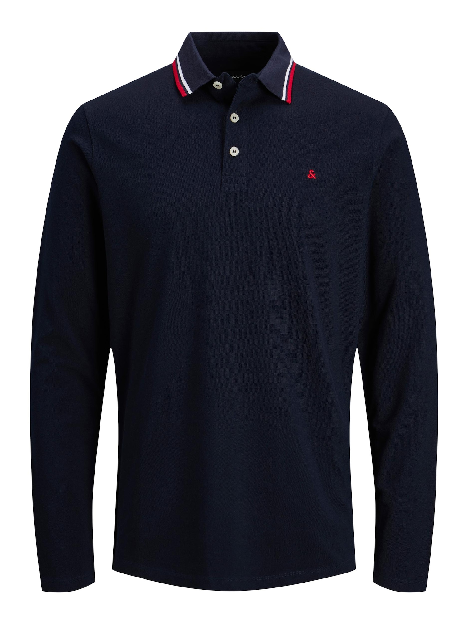 JACK & JONES Póló 'PAULOS'  tengerészkék / fehér / piros