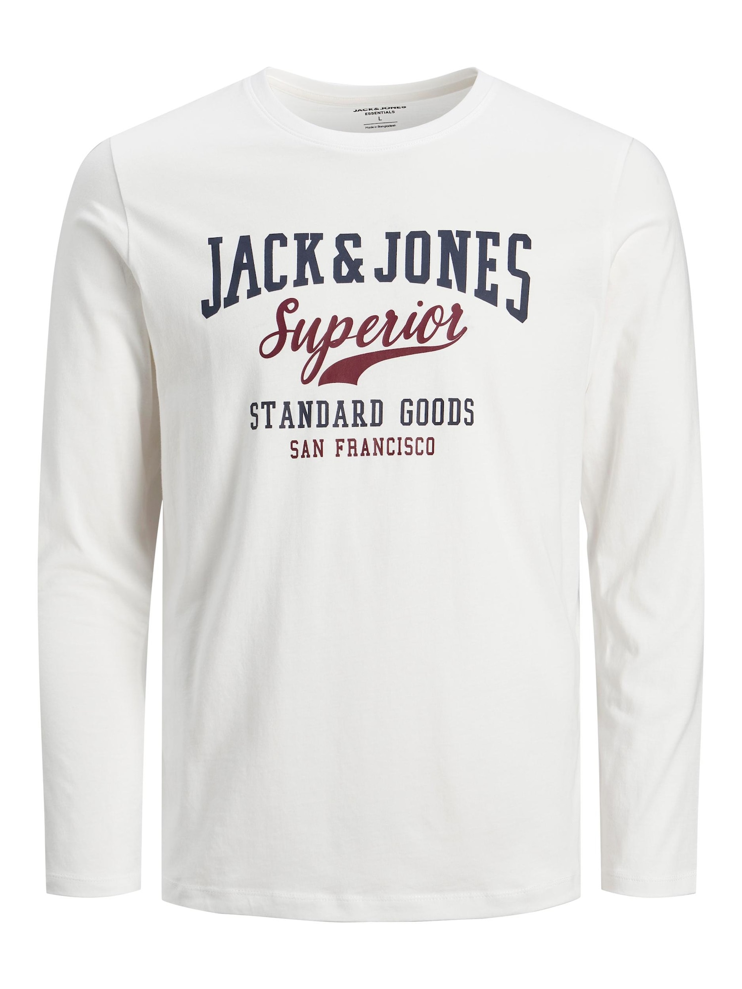 JACK & JONES Póló  fehér / sötétkék / sötétvörös