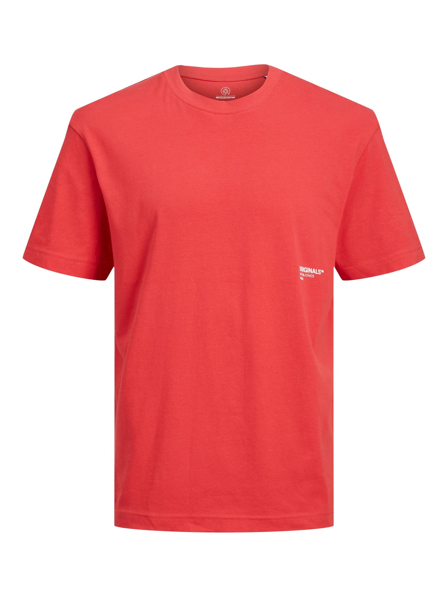 JACK & JONES Póló  narancsvörös / fehér