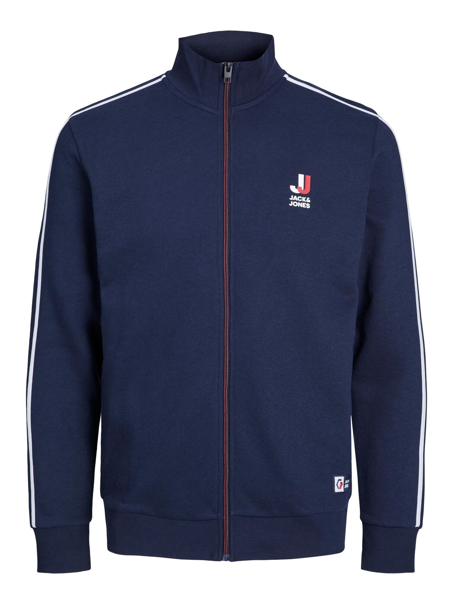 JACK & JONES Tréning dzseki 'LOGAN'  tengerészkék / piros / fehér