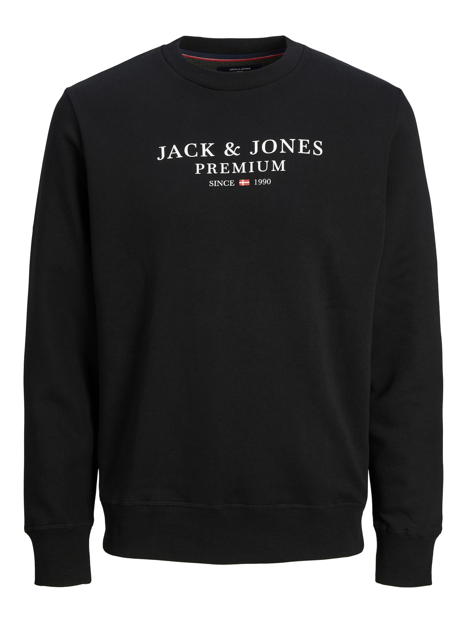 JACK & JONES Tréning póló 'BLUASTON'  fekete / fehér / piros