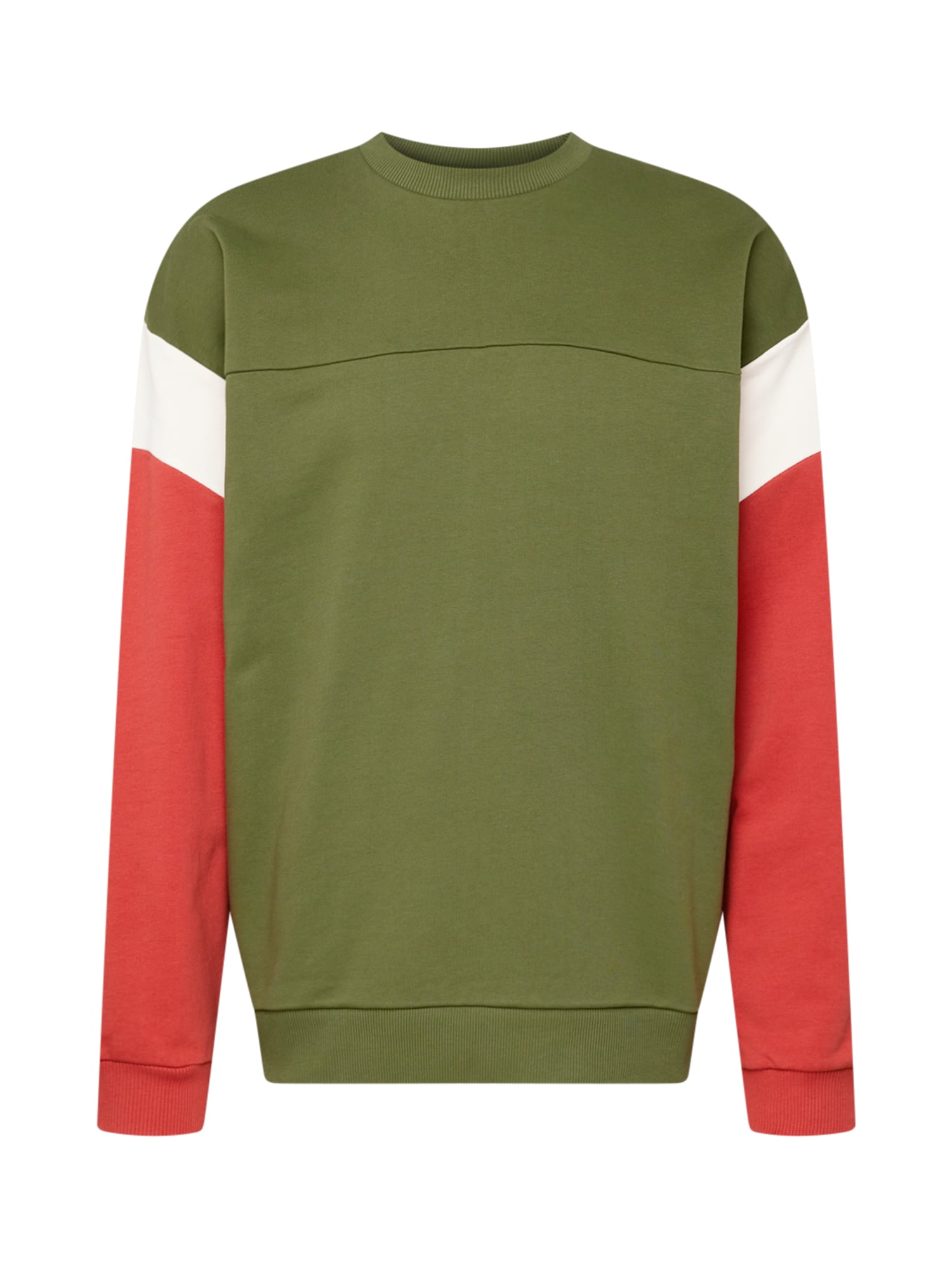 JACK WOLFSKIN Sport szabadidős felsők '365 REBEL CREW'  olíva / fehér / vörösáfonya