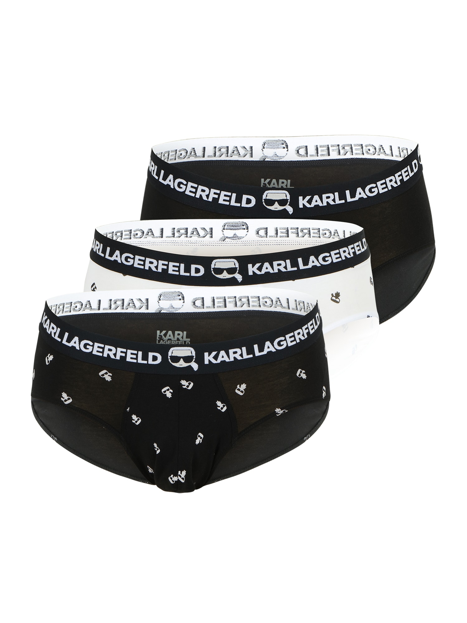 Karl Lagerfeld Slip  fekete / piszkosfehér