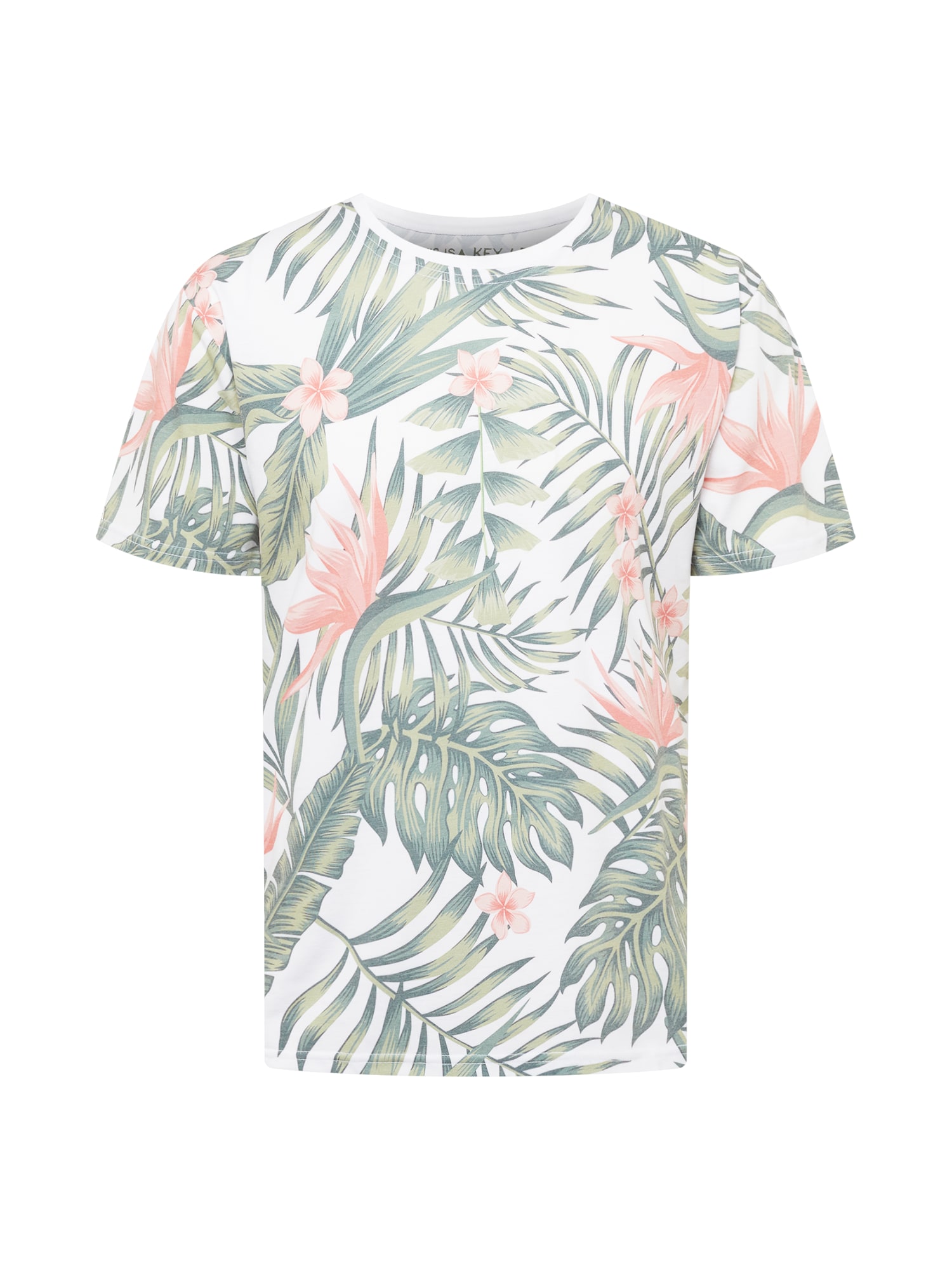 Key Largo Póló 'YUCCA'  fehér / olíva / rózsaszín / rózsa / zöld