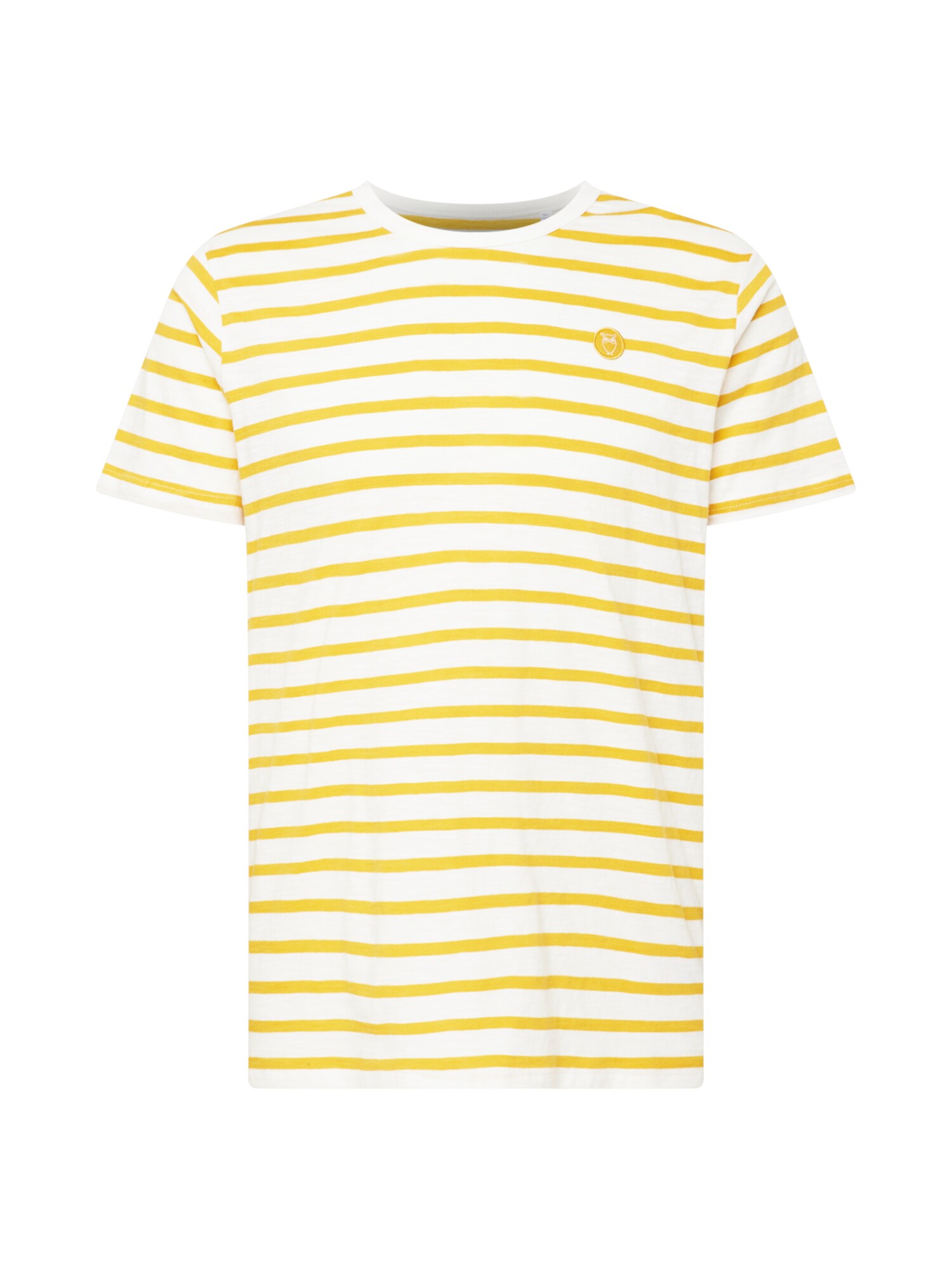 KnowledgeCotton Apparel Póló 'Slub'  méz / fehér