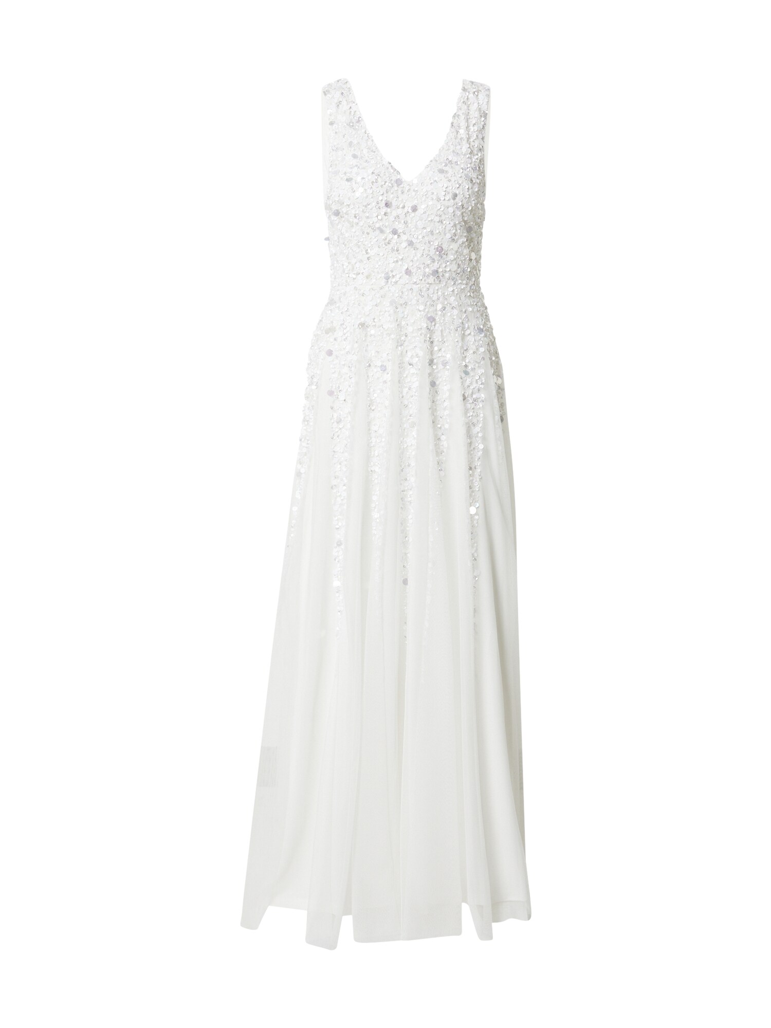LACE & BEADS Estélyi ruhák 'Oriya'  fehér / ezüst