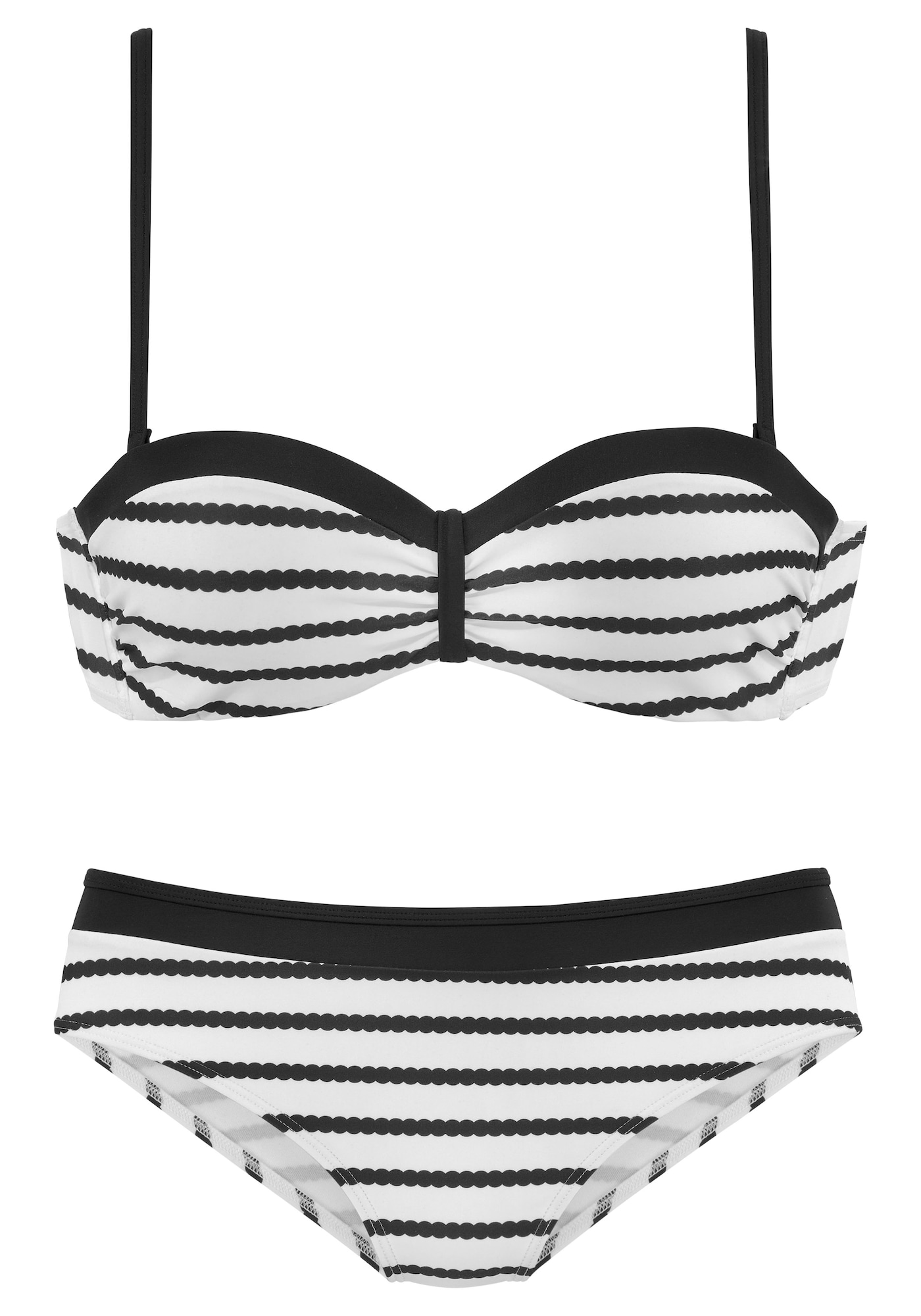 LASCANA Bikini  fekete / fehér