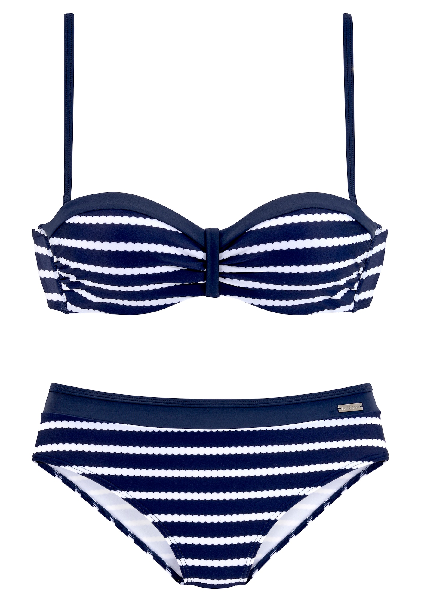 LASCANA Bikini  tengerészkék / fehér