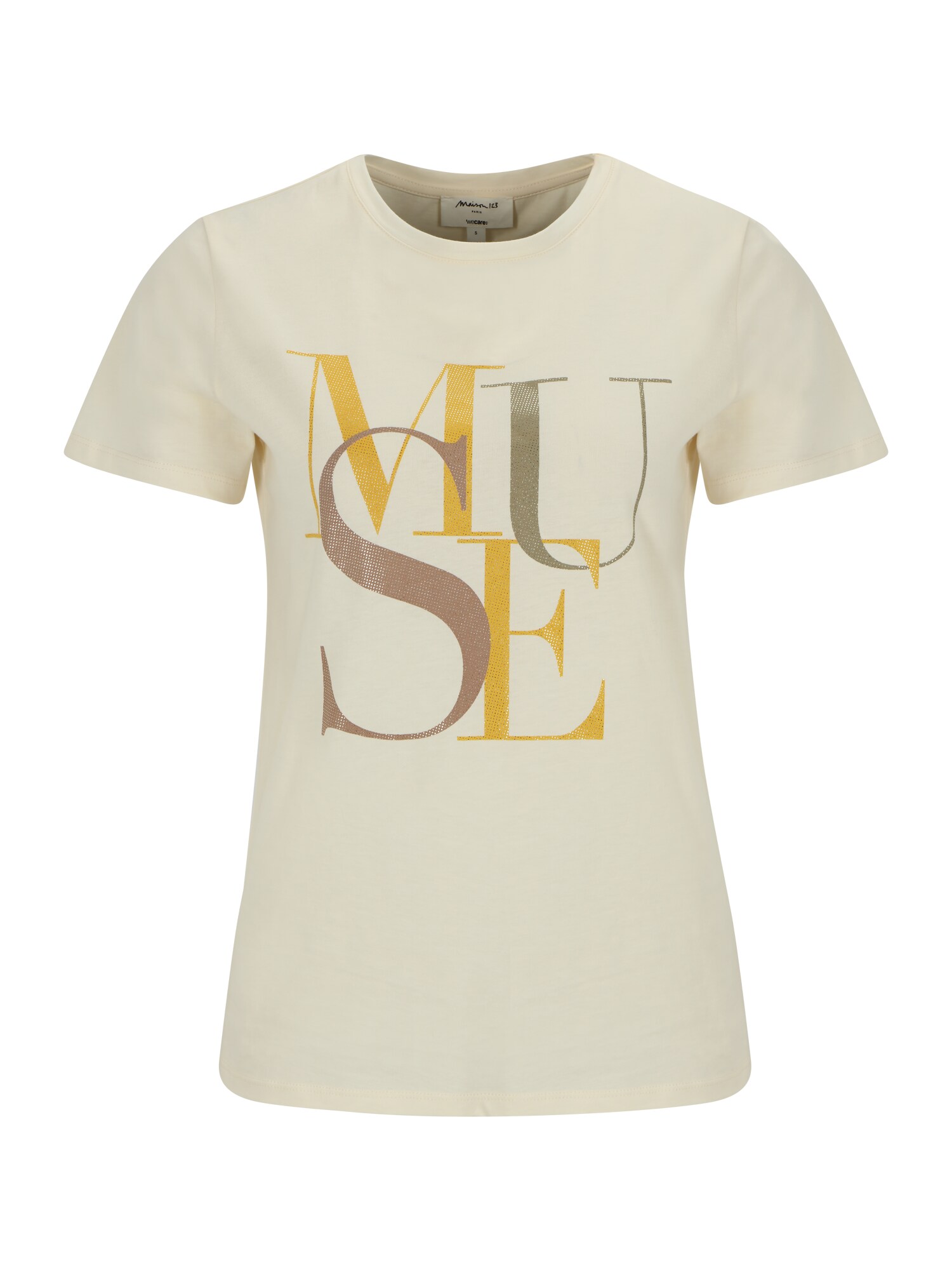 Maison 123 Póló 'MUSE'  krém / barna / khaki / mustár