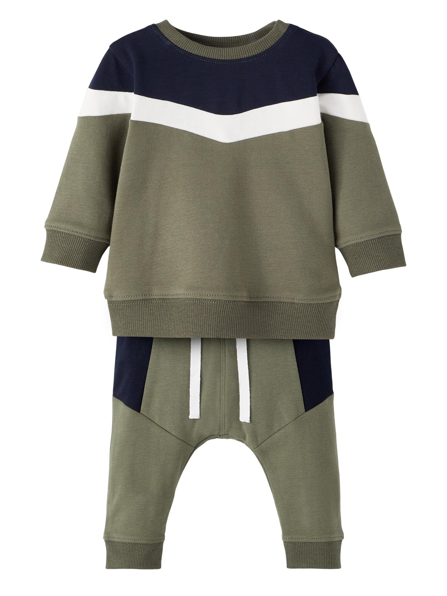 NAME IT Jogging ruhák 'Leopold'  khaki / sötétkék / fehér