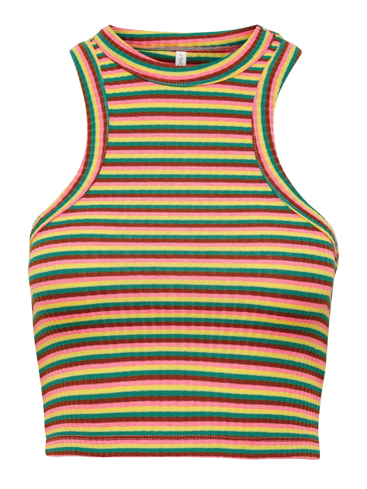 Only Petite Top 'Ofelia'  smaragd / limone / világos-rózsaszín / rozsdavörös