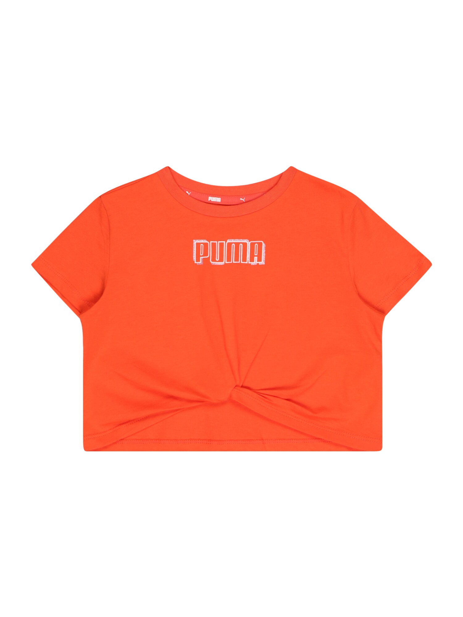 PUMA Póló 'Alpha'  narancs / fehér / ezüst