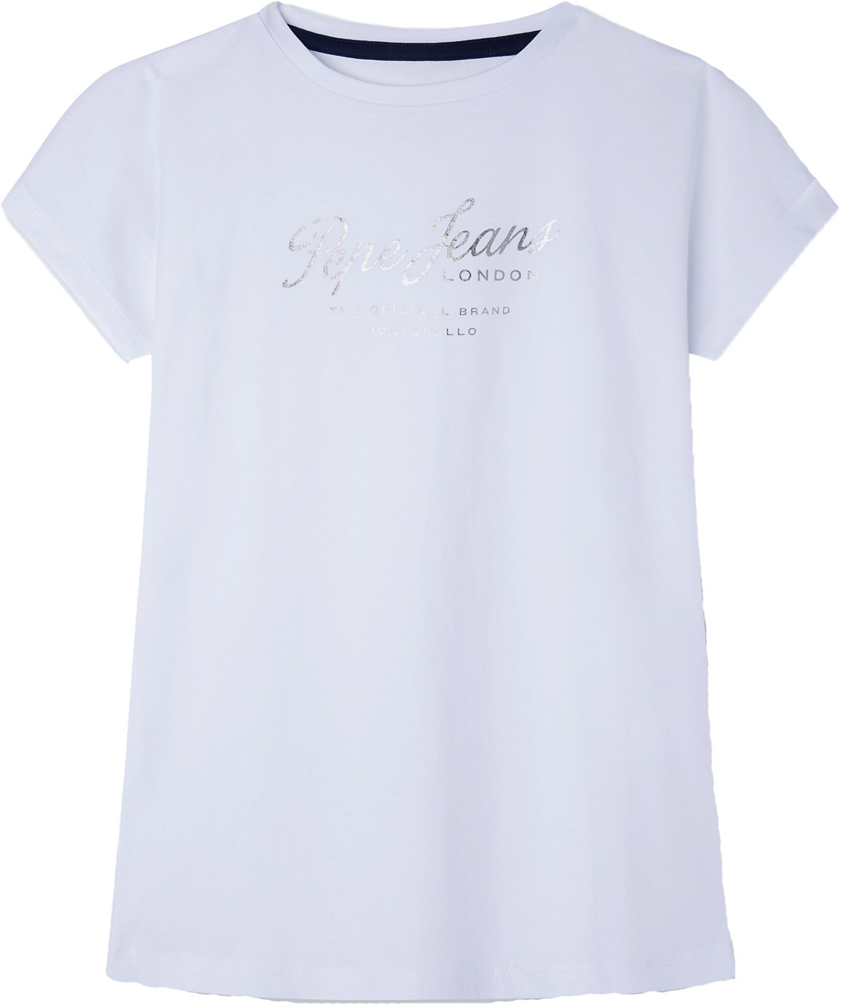 Pepe Jeans Póló  fehér / ezüstszürke