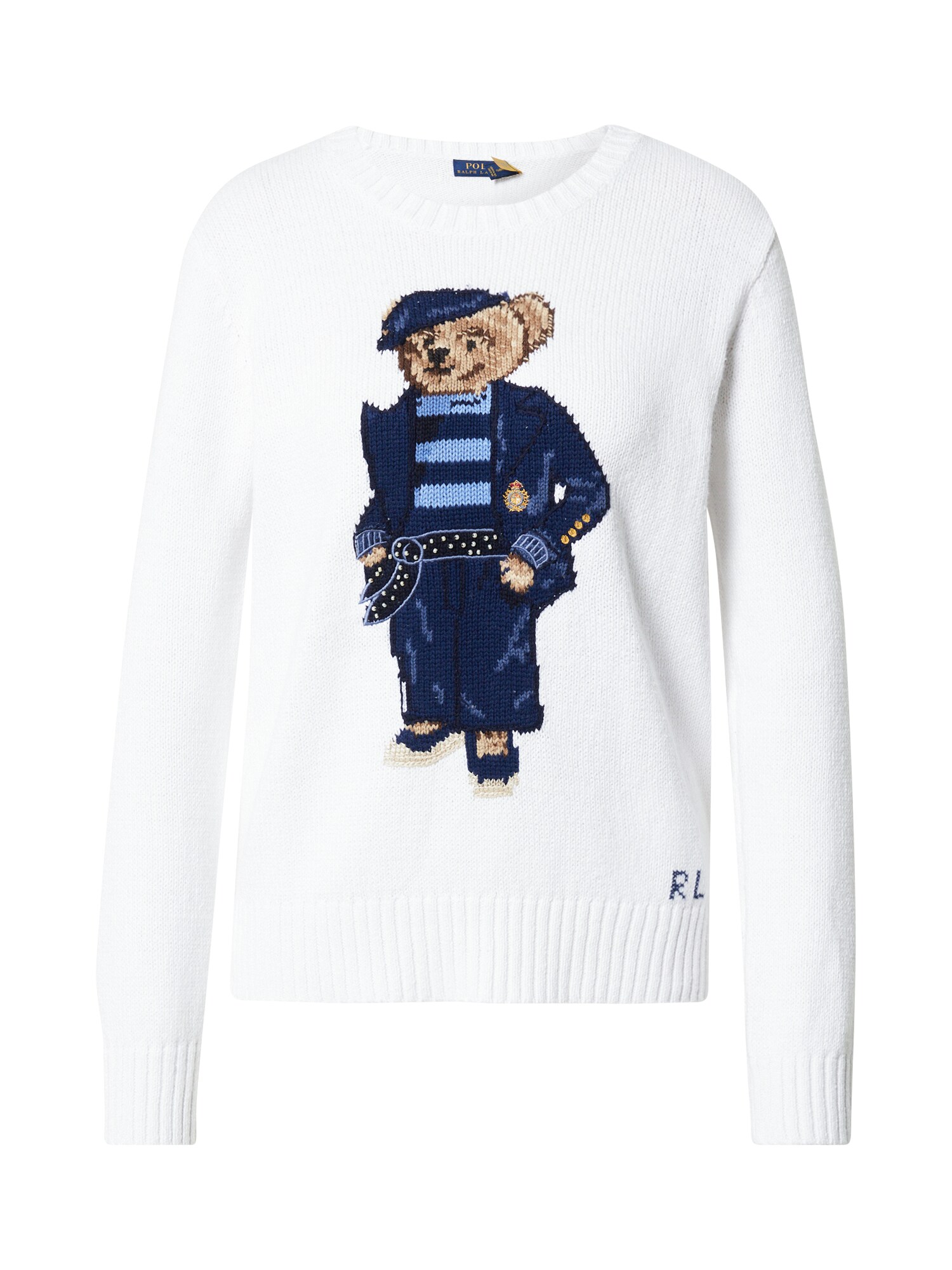 Polo Ralph Lauren Pulóver  fehér / sötétkék / világoskék / világosbarna